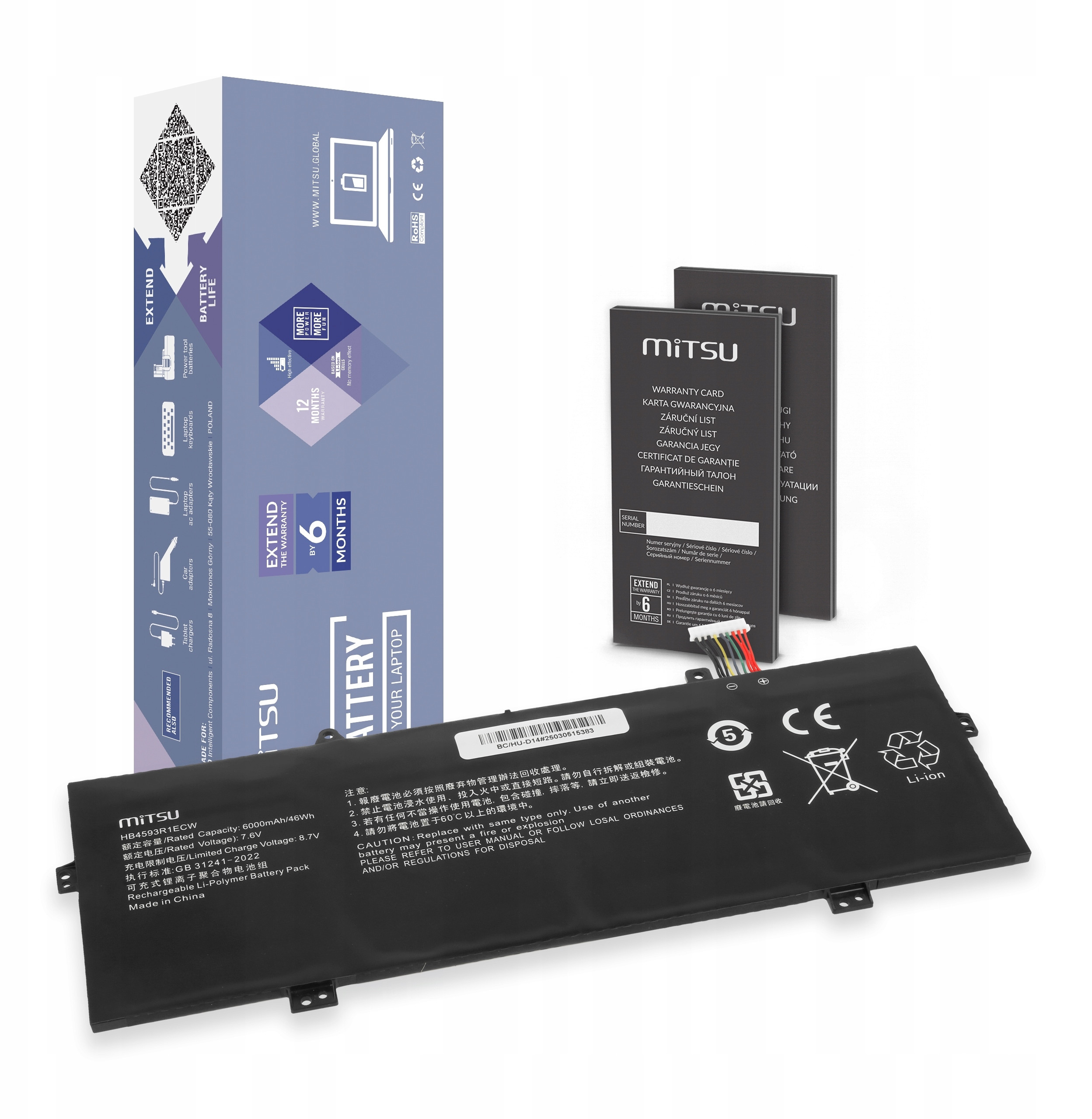 Bateria Mitsu do Huawei Matebook 14, X Pro, MagicBook (9 PIN) – Wydajność i niezawodność