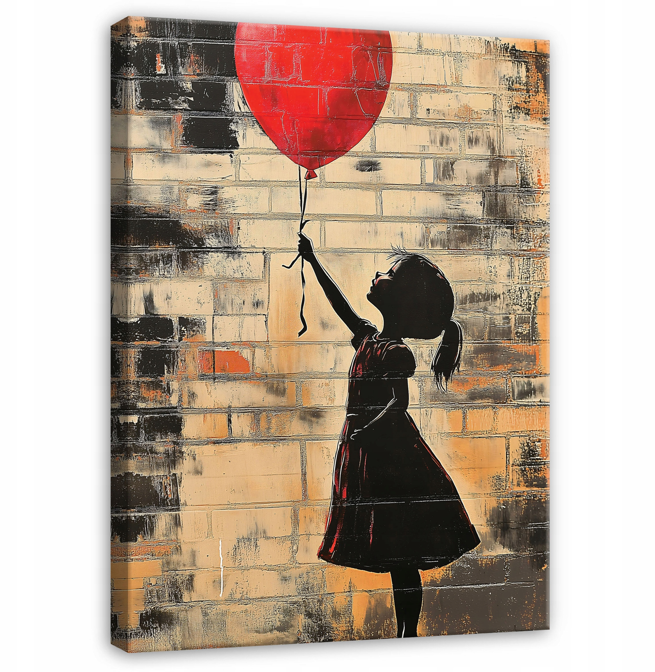 Obraz Abstrakcja Banksy Dziewczynka do Salonu Sypialni na Płótnie 100x70 – Wyjątkowa dekoracja do Twojego wnętrza