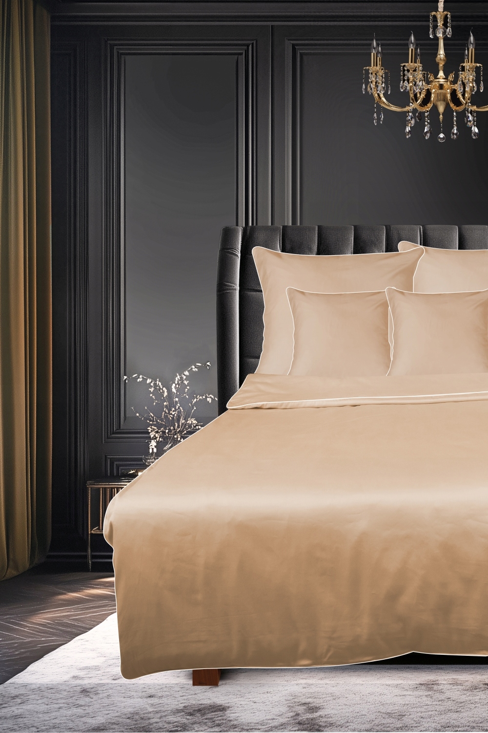 Pościel satynowa jednobarwna GOLD LINE 160 x 200 cm – Luksus i elegancja w Twojej sypialni