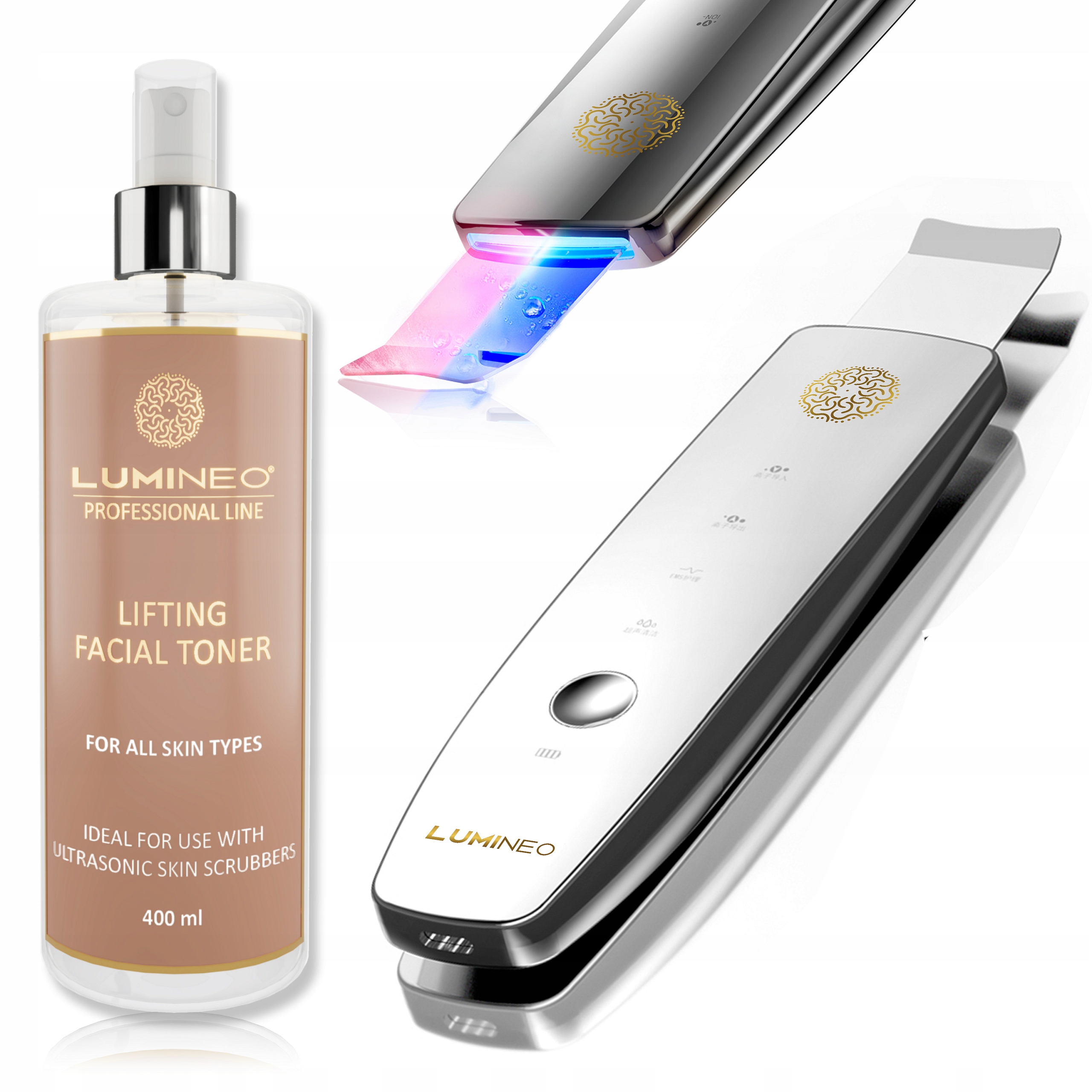 LUMINEO Professional Line Peeling kawitacyjny LED 5w1 – Innowacyjne urządzenie do pielęgnacji twarzy