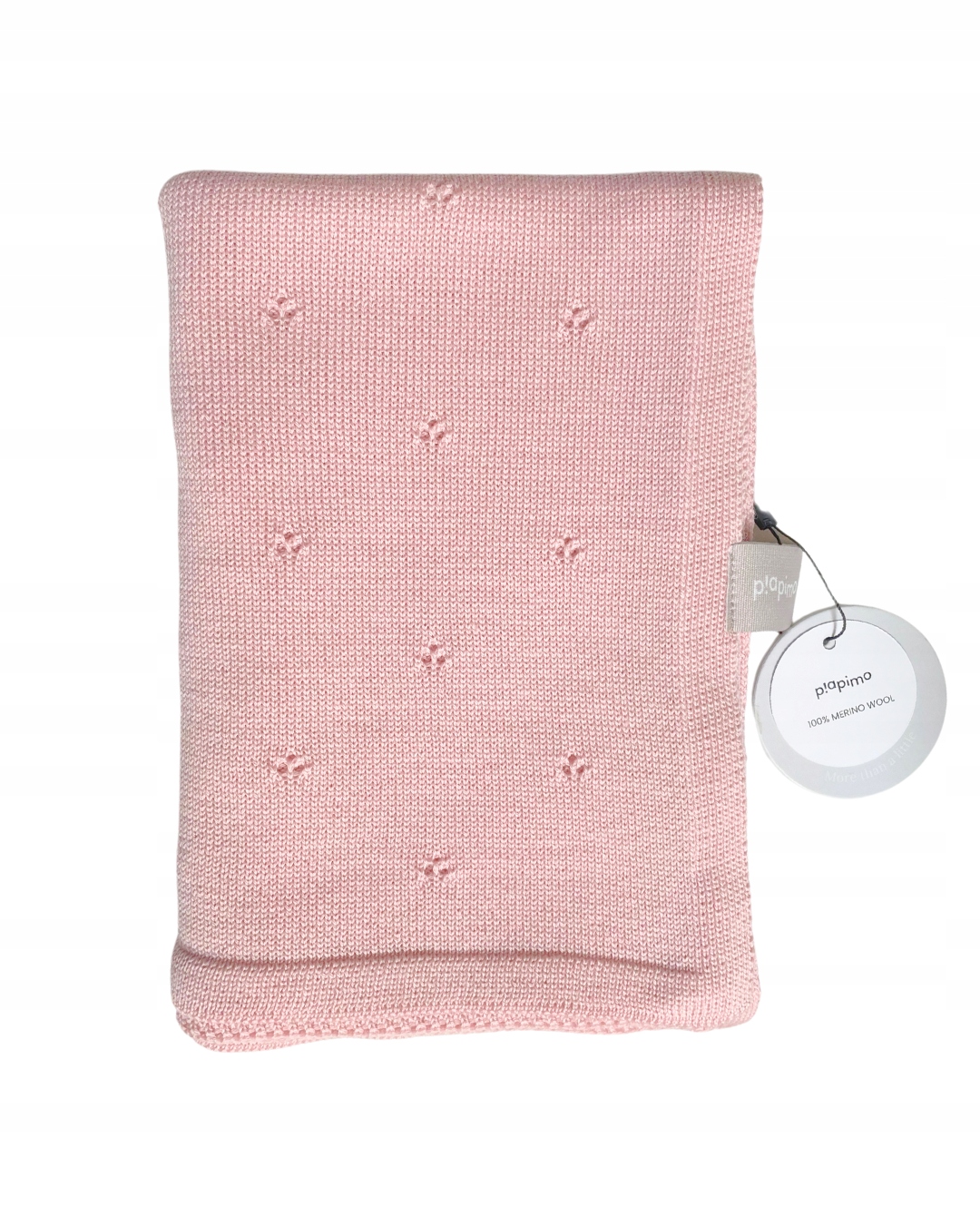 Kocyk Merino Różowy 75x100 cm Piapimo – Komfort i przytulność dla Twojego dziecka