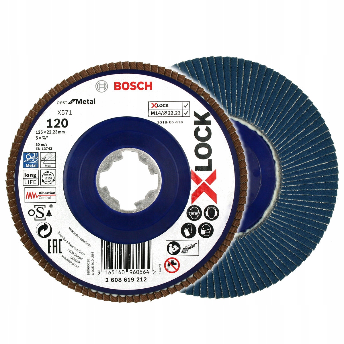 Tarcza listkowa Bosch X-LOCK X571 – Doskonała do szlifowania metali