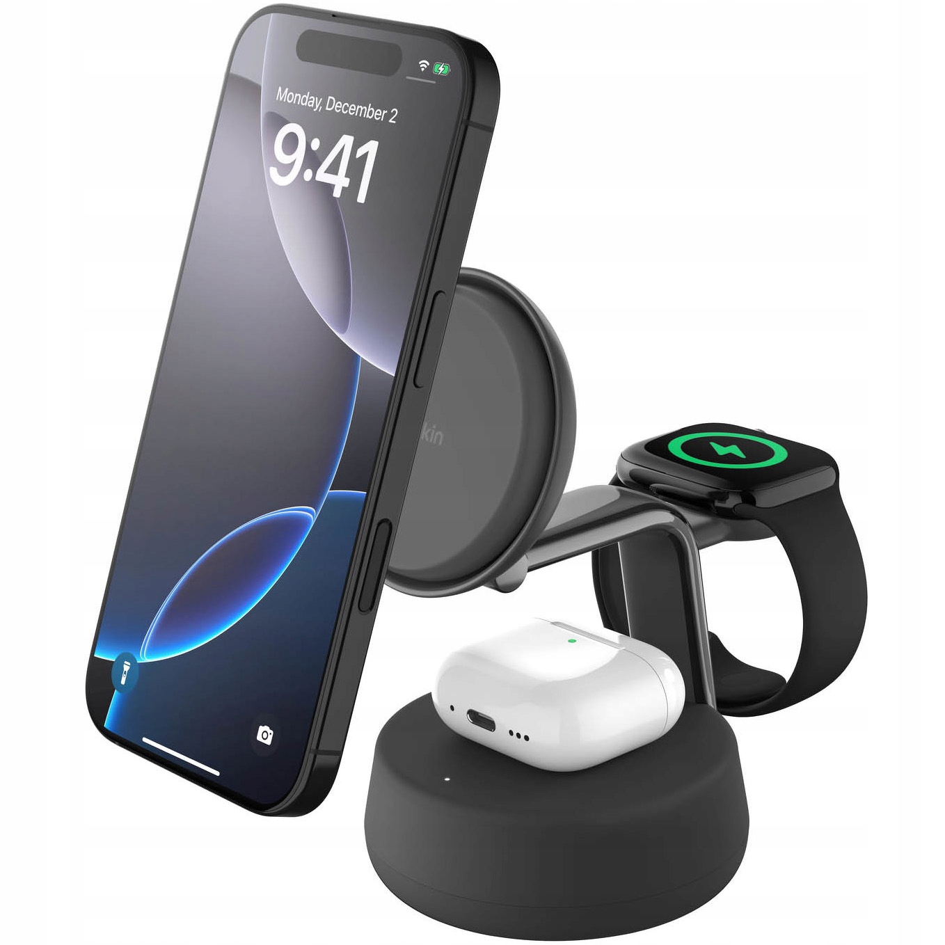 UltraCharge Pro magnetyczna 3w1 Qi2 25W – Nowoczesna stacja ładowania dla wszystkich urządzeń