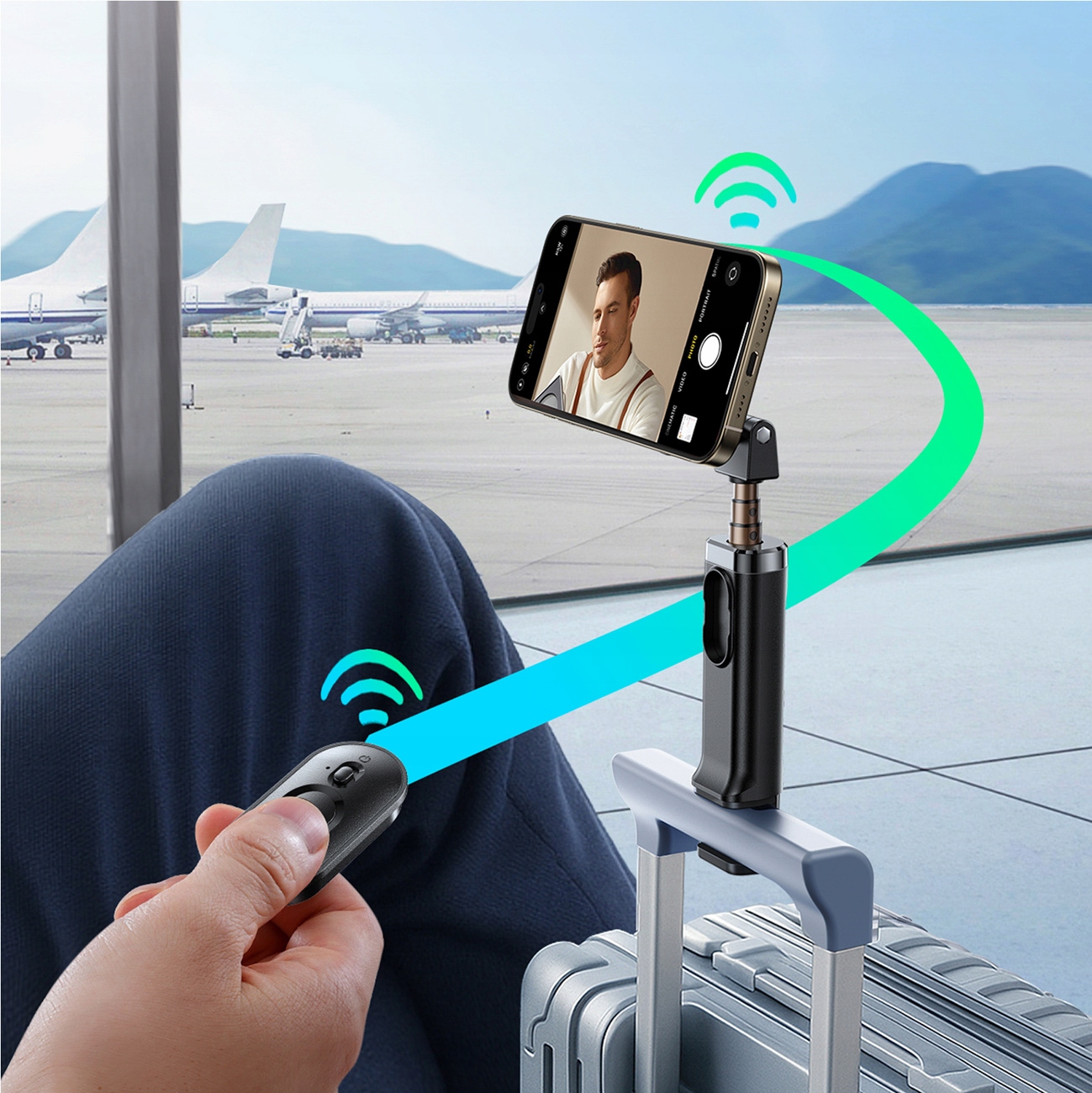 Odłączany pilot Bluetooth – wygodne robienie zdjęć z dystansu