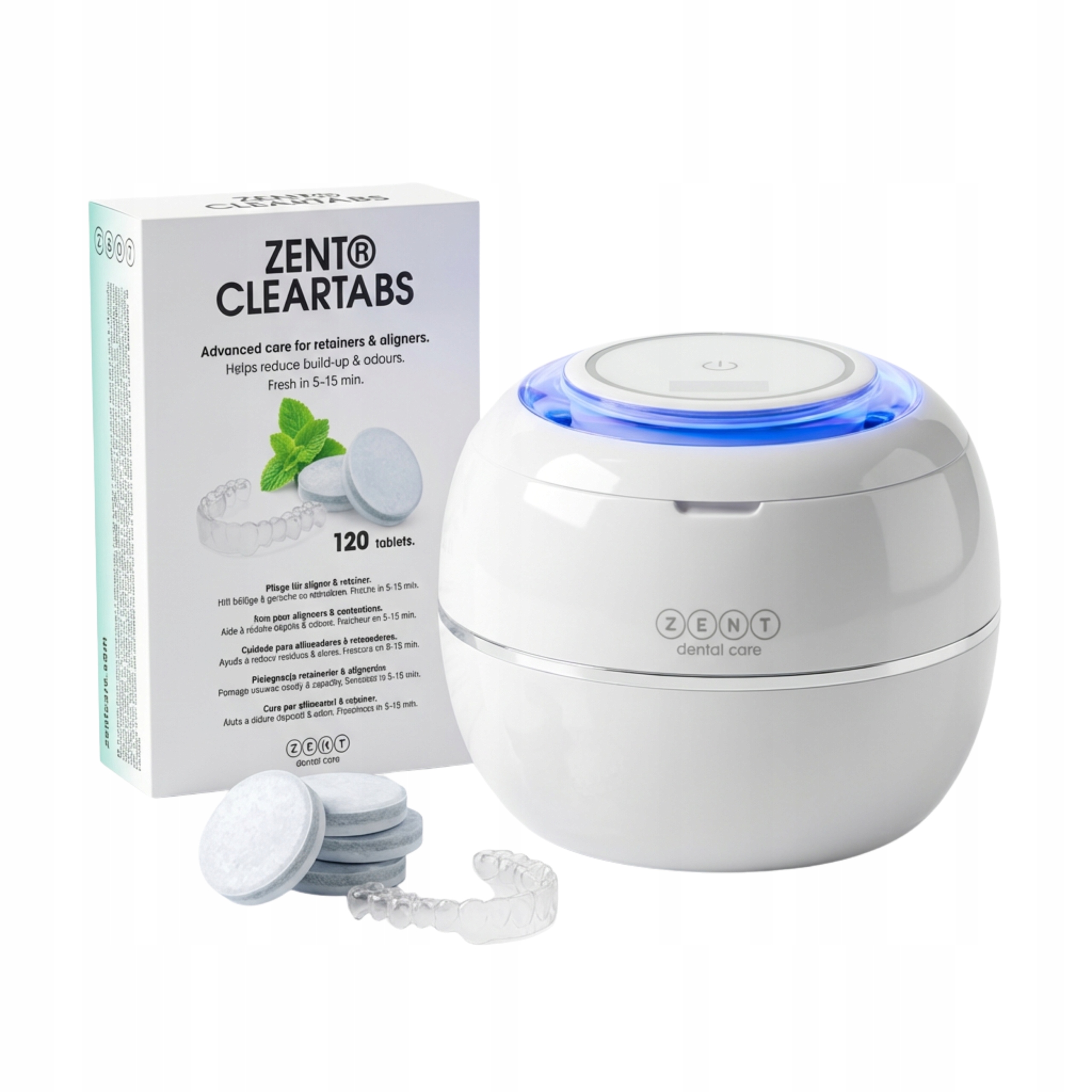 Myjka ultradźwiękowa ZENT® - Zestaw do nakładek Invisalign (3 szt.)