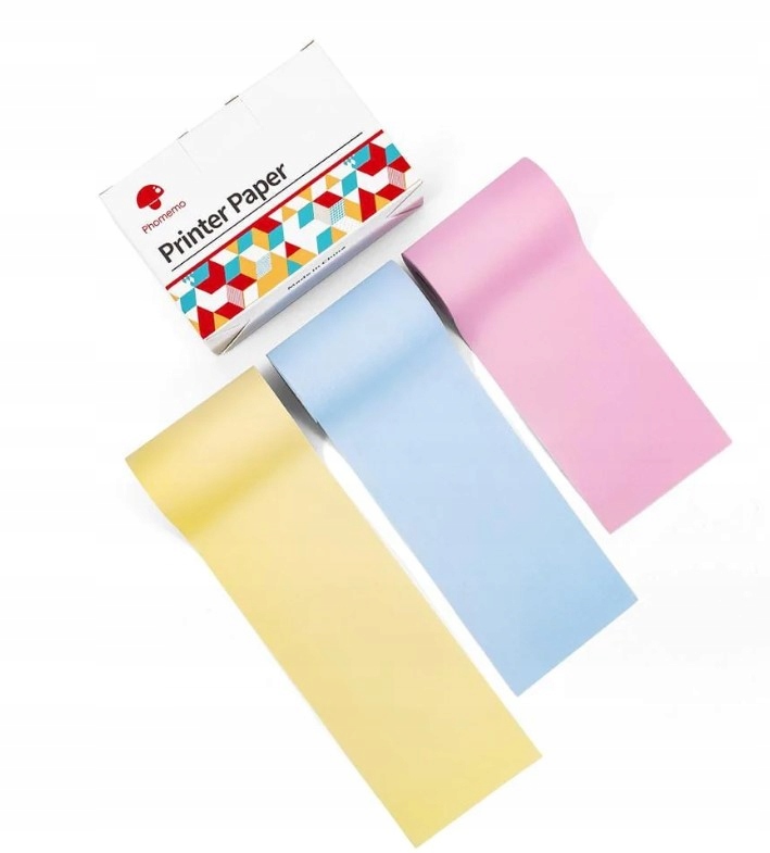 Papier Wkłady Wkład Kolorowy 3x Rolka 53mm do T02 M02 PRO M03 M04S / Q22-RMYPB – Idealny wybór dla Twojej drukarki