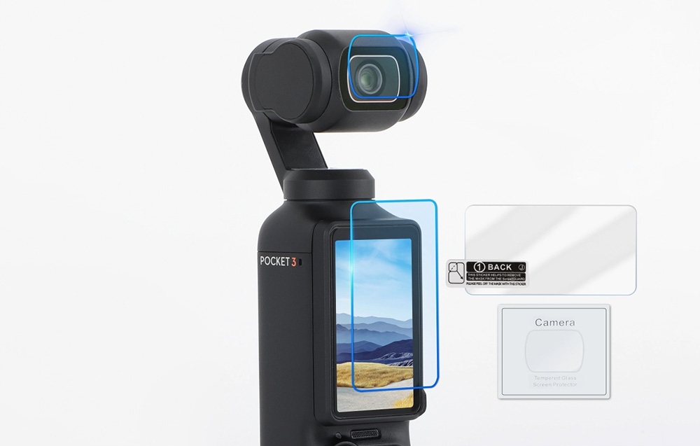 Szkło hartowane na ekran i obiektyw Sunnylife do DJI Osmo Pocket 3 (2+2) – Ochrona Twojej kamery