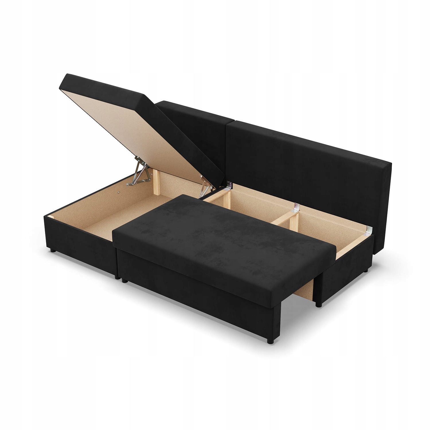 Funkcjonalność z dodatkowymi pojemnikami na pościel