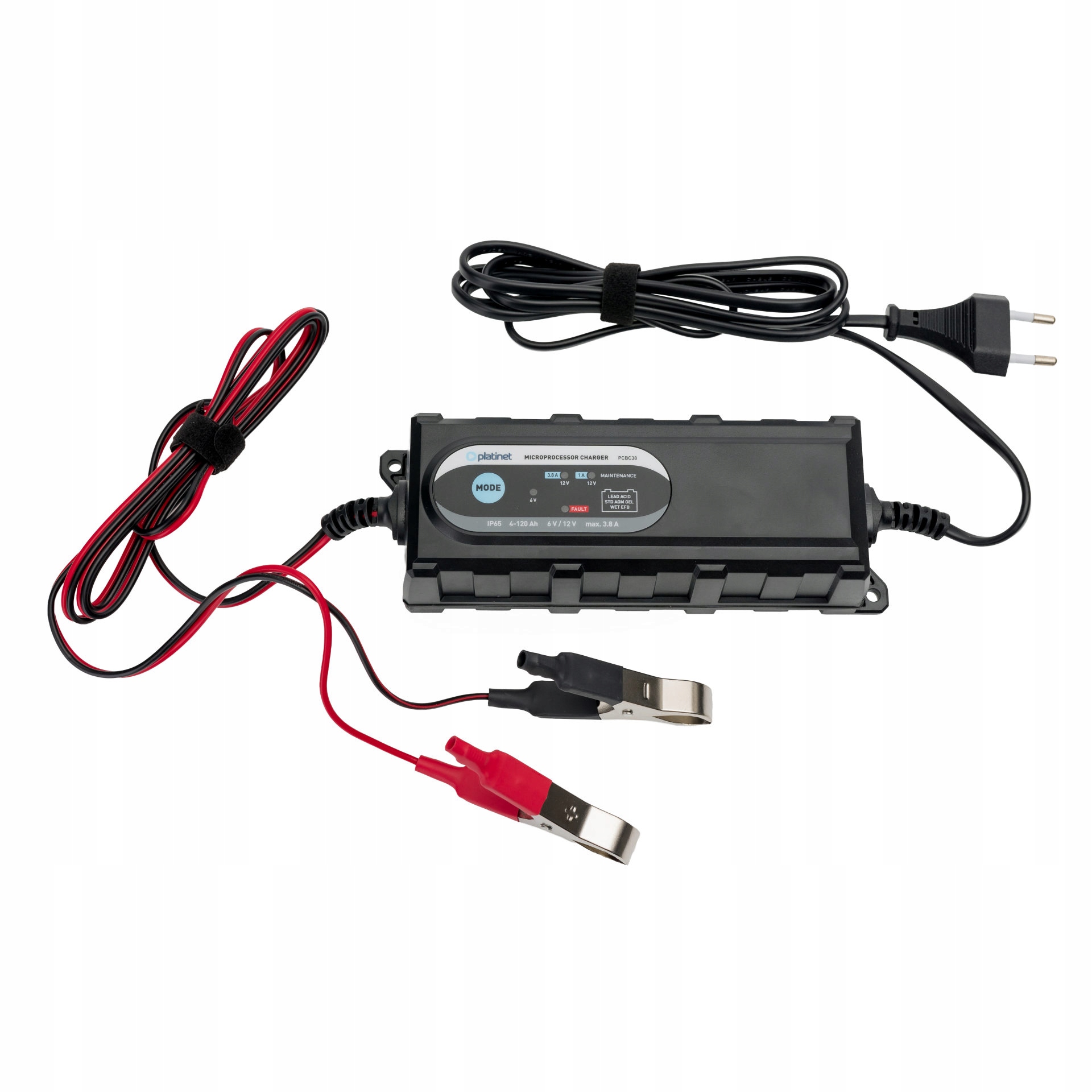 PLATINET CAR BATTERY CHARGER SMART – Prostownik 3.8A 6-12V [46331] dla Twojego pojazdu