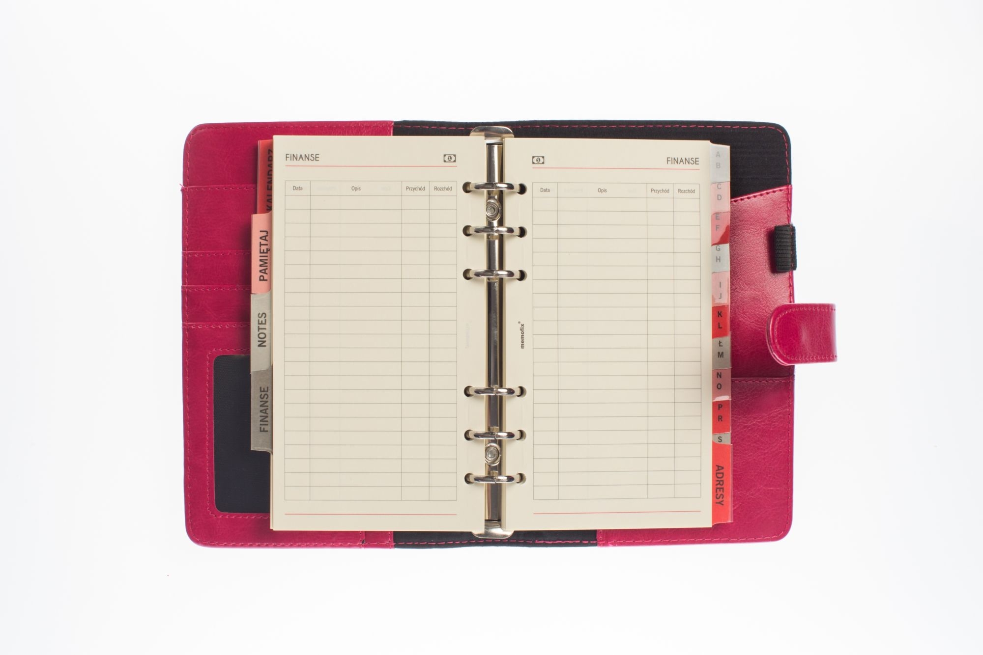 Komplet wkładów: Kalendarz, Notes, Finanse i Adresy