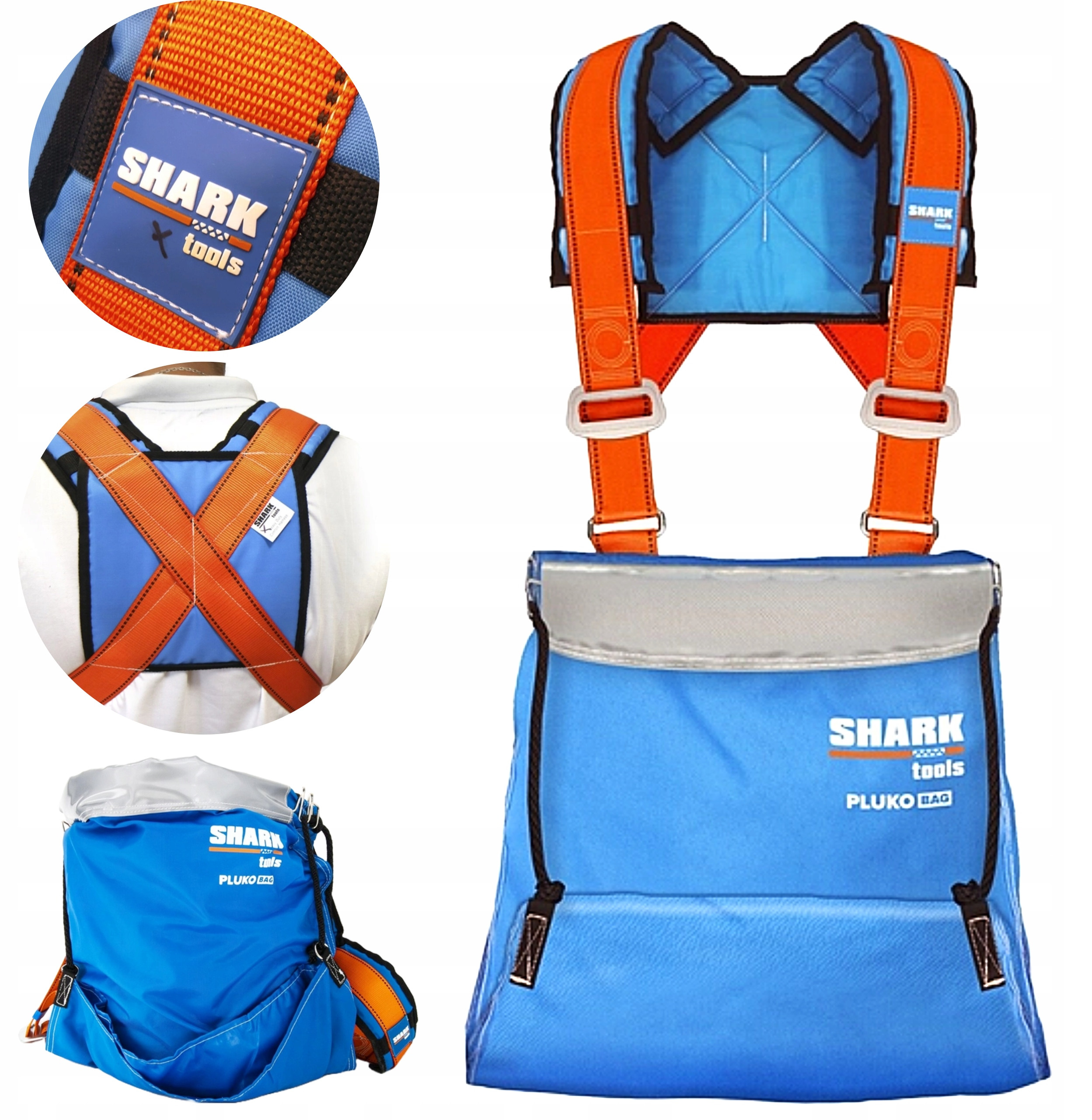 Pluko Bag z szelkami (Shark) 15-18kg – Idealny pojemnik do zbioru owoców i warzyw