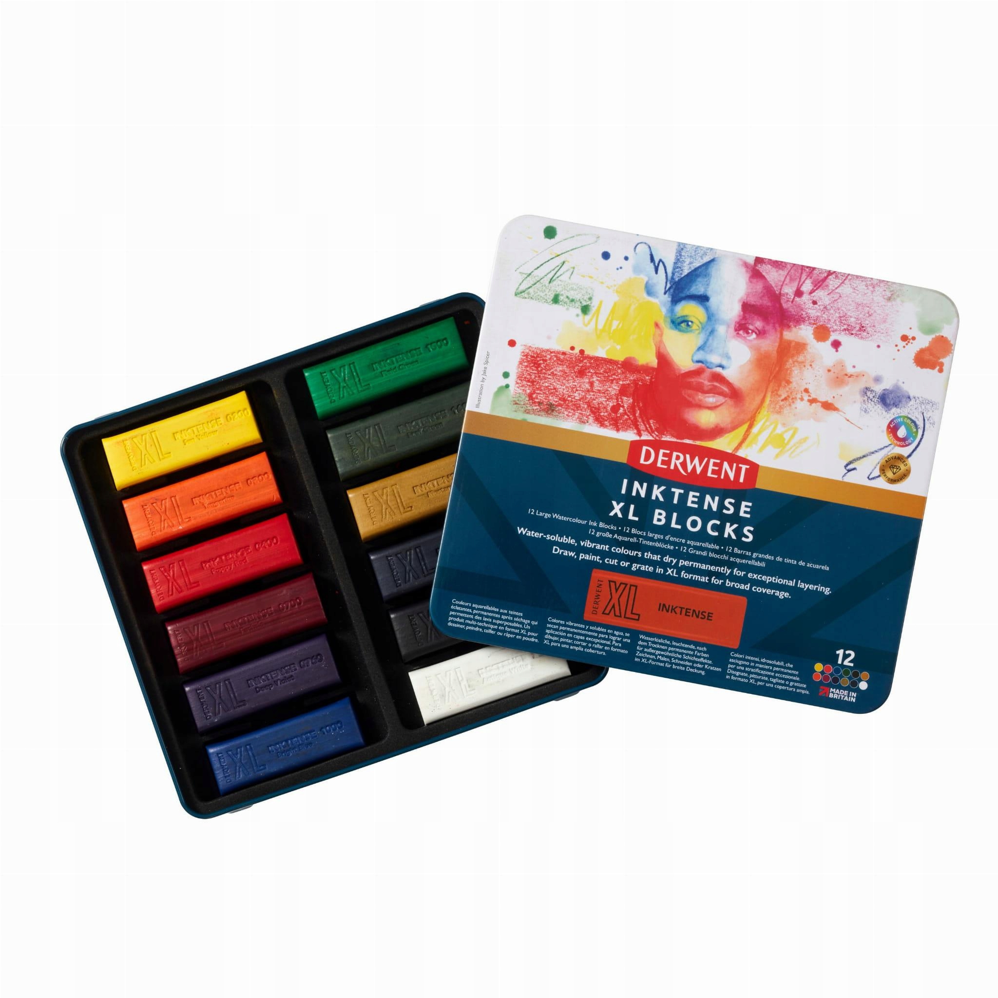 Derwent XL Inktense Blocks 12 szt. – Kreatywność w Twoich rękach