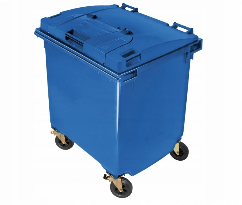 Pojemnik do segregacji odpadów na kółkach WEBER - pojemność 1100 l (Kolor niebieski)