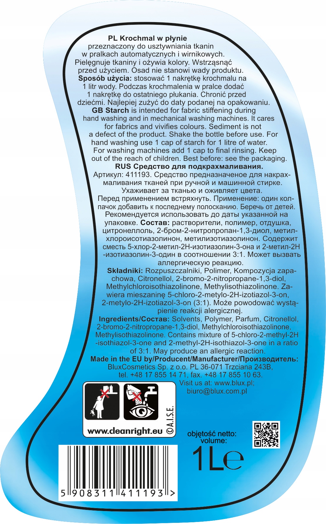 Sposób użycia krochmalu Blux