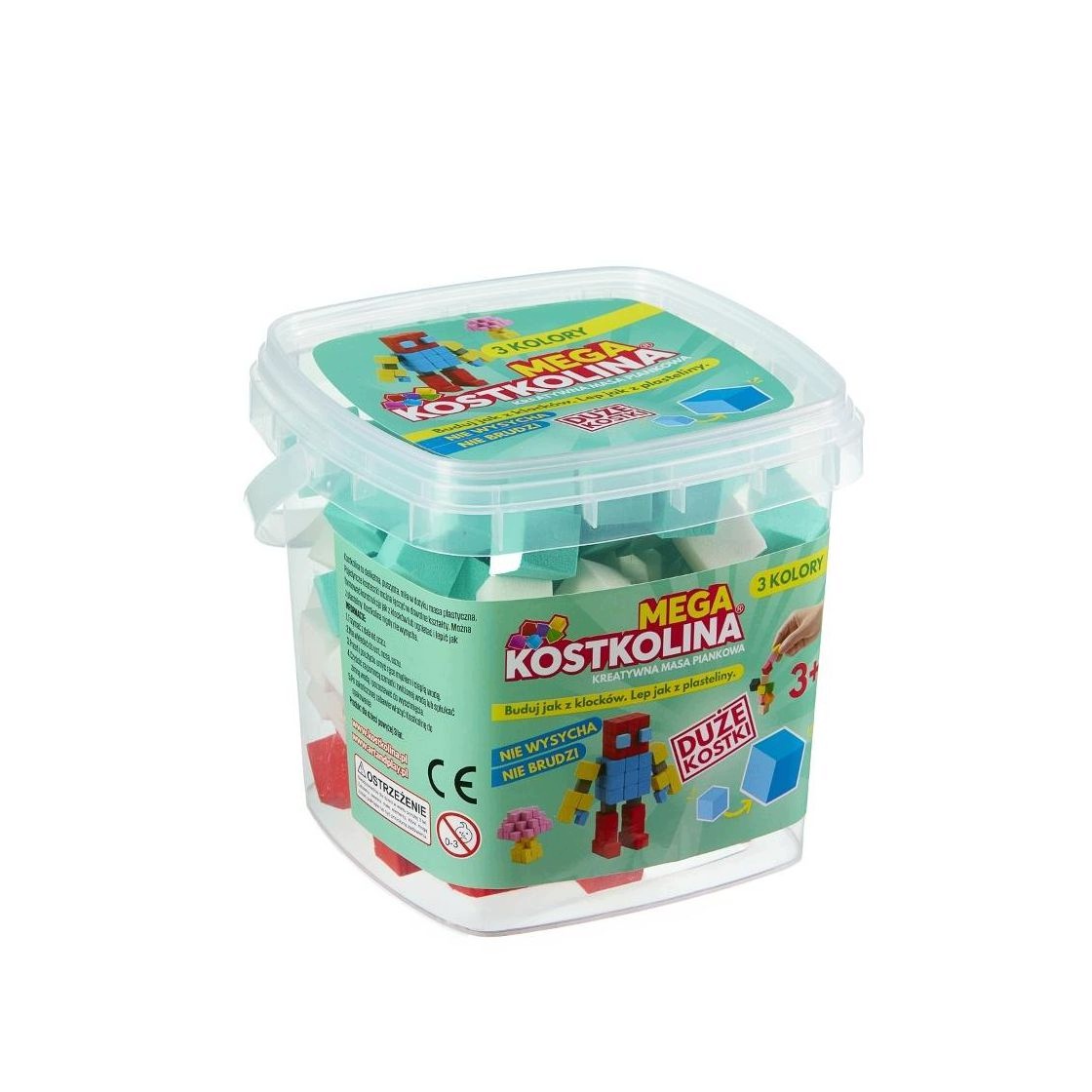Mega Kostkolina Mint 3 kolory – Kreatywna zabawa dla dzieci