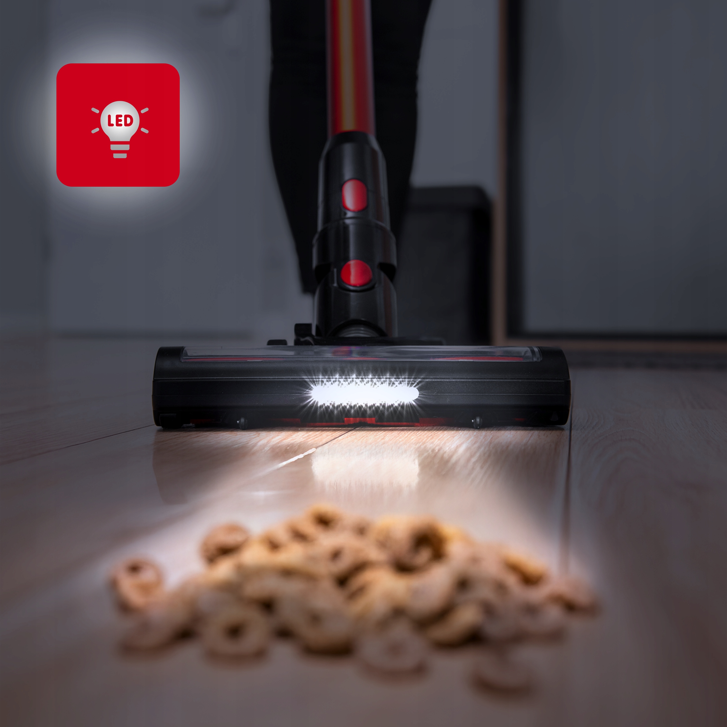 ODKURZACZ PIONOWY BEZPRZEWODOWY RĘCZNY BEZWORKOWY ELEKTROSZCZOTKA LED 450W Model ODKURZACZ PIONOWY BEZPRZEWODOWY RĘCZNY LED 4W1