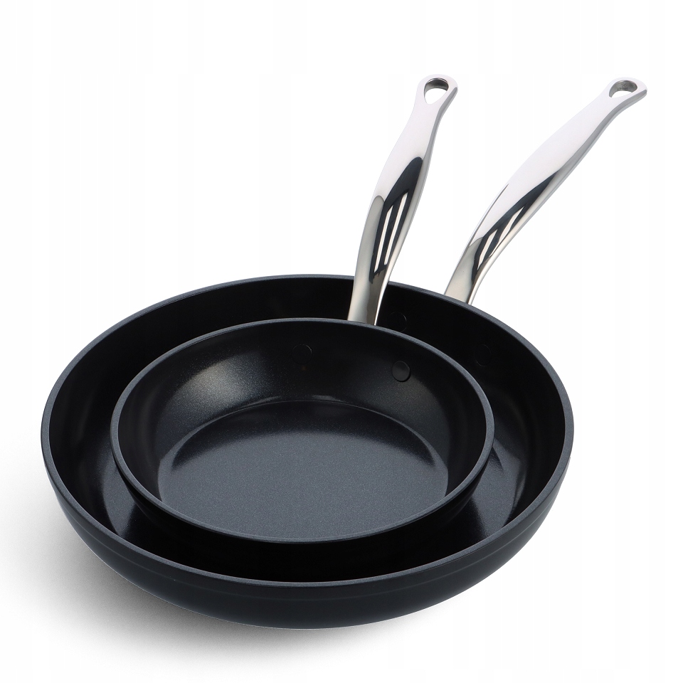GreenPan Barcelona Pro – Zestaw 2 patelni 20+28cm w eleganckim czarnym kolorze