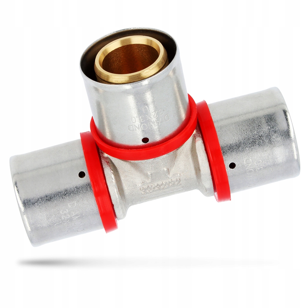 Trójnik zaprasowywany potrójny PEX-AL-PEX z mosiądzu 32x32x32 – Idealne rozwiązanie dla Twojej instalacji