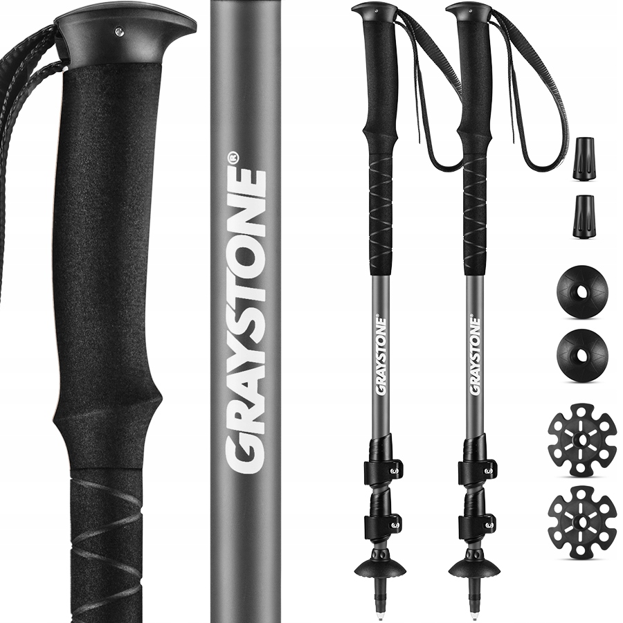 Zastosowanie kijów trekkingowych Graystone G2 Gray