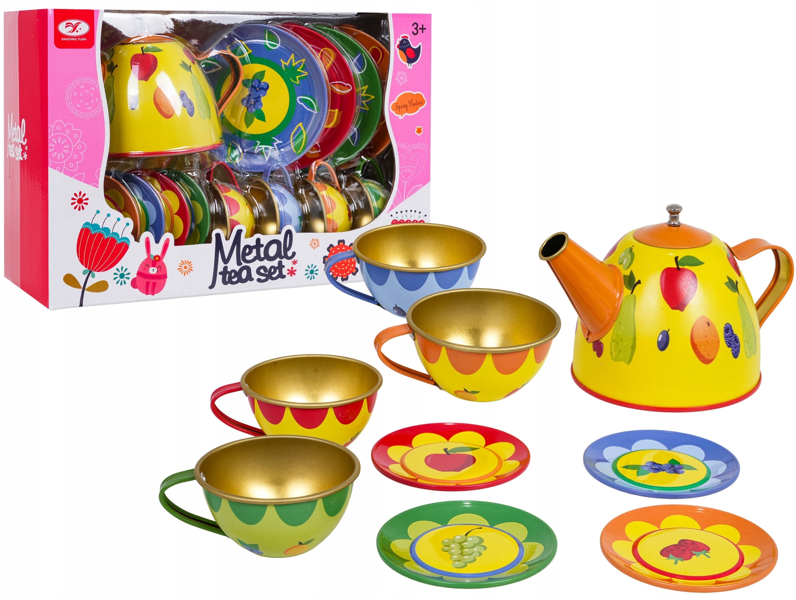 Metalowy zestaw herbaciany dla dzieci powyżej 3. roku życia