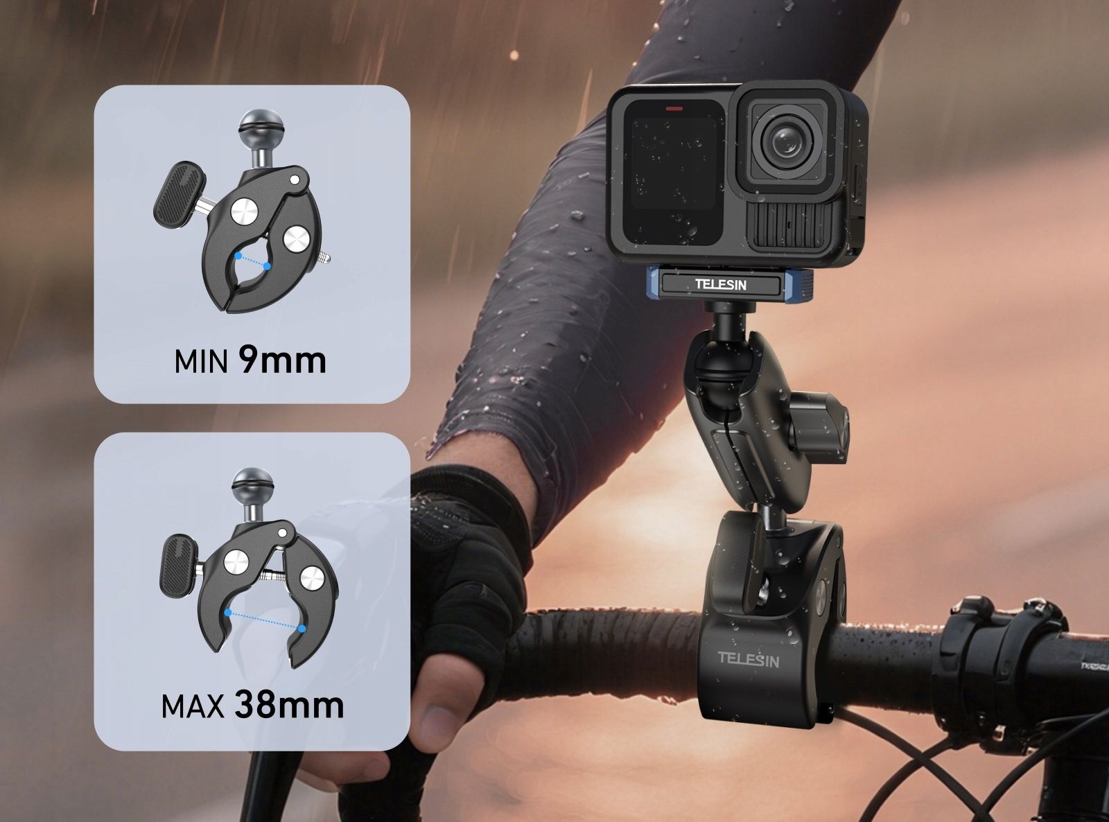 Supermocny zacisk 9–38 mm – stabilność na każdej trasie