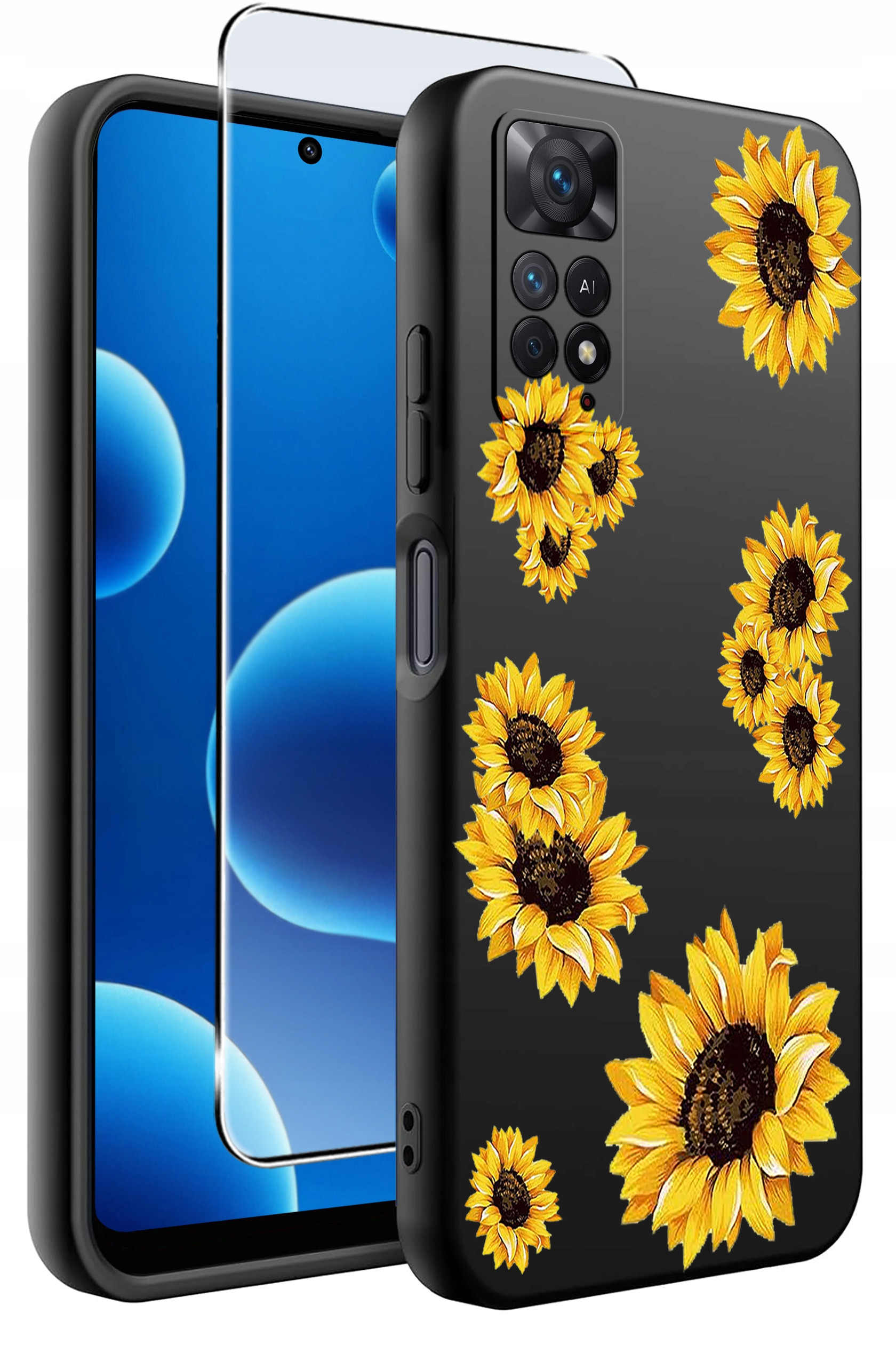 ETUI do Xiaomi Redmi Note 11 Pro | WZORY | SILIKONOWE MATT CASE + SZKŁO HARTOWANE 9H