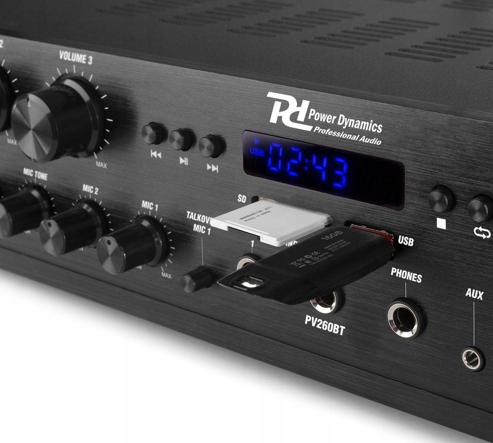 Wbudowany odtwarzacz MP3 z portami USB i SD