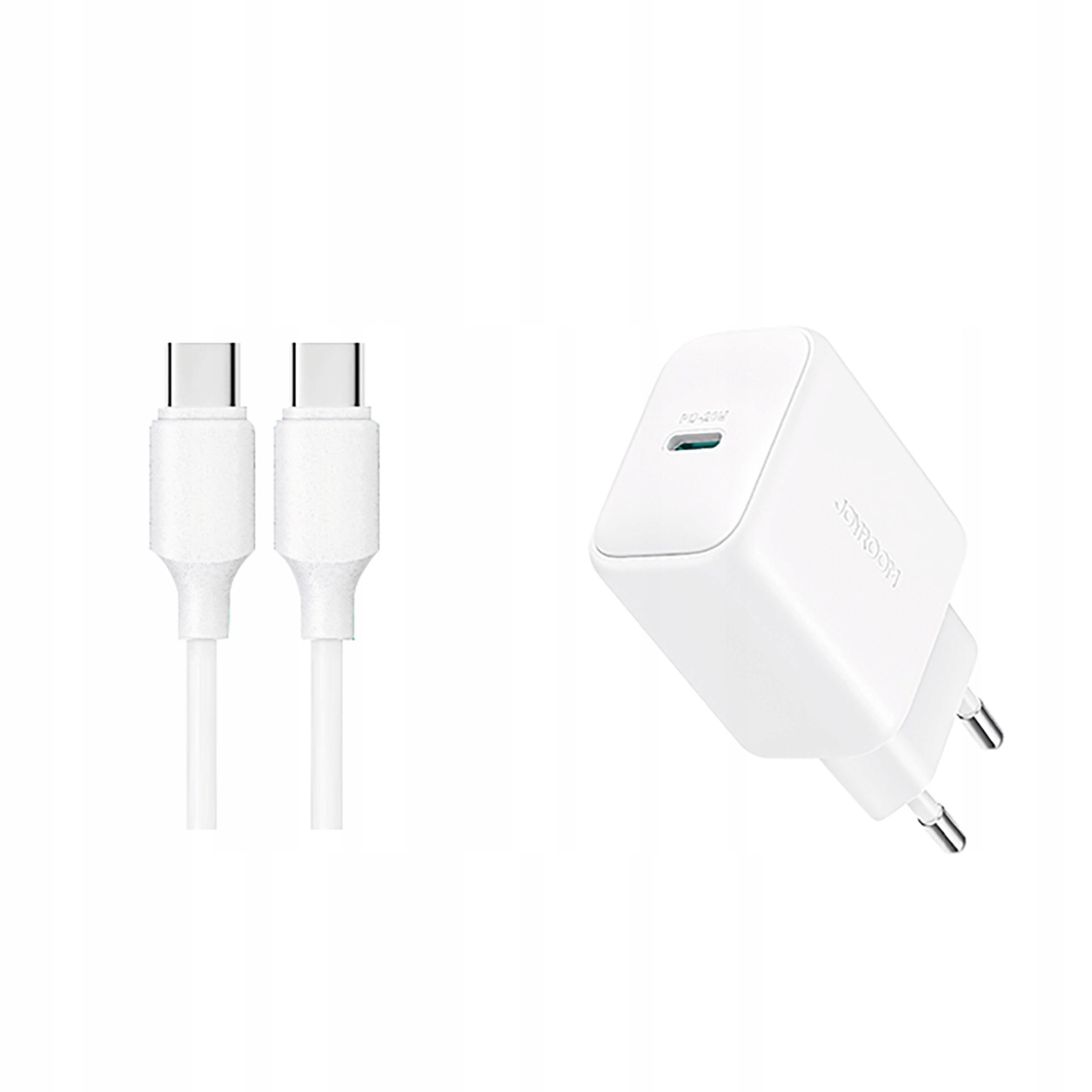 Ładowarka Joyroom JR-TCF20 sieciowa USB-C PD 20W + kabel USB-C/USB-C 1m – Szybkie i bezpieczne ładowanie