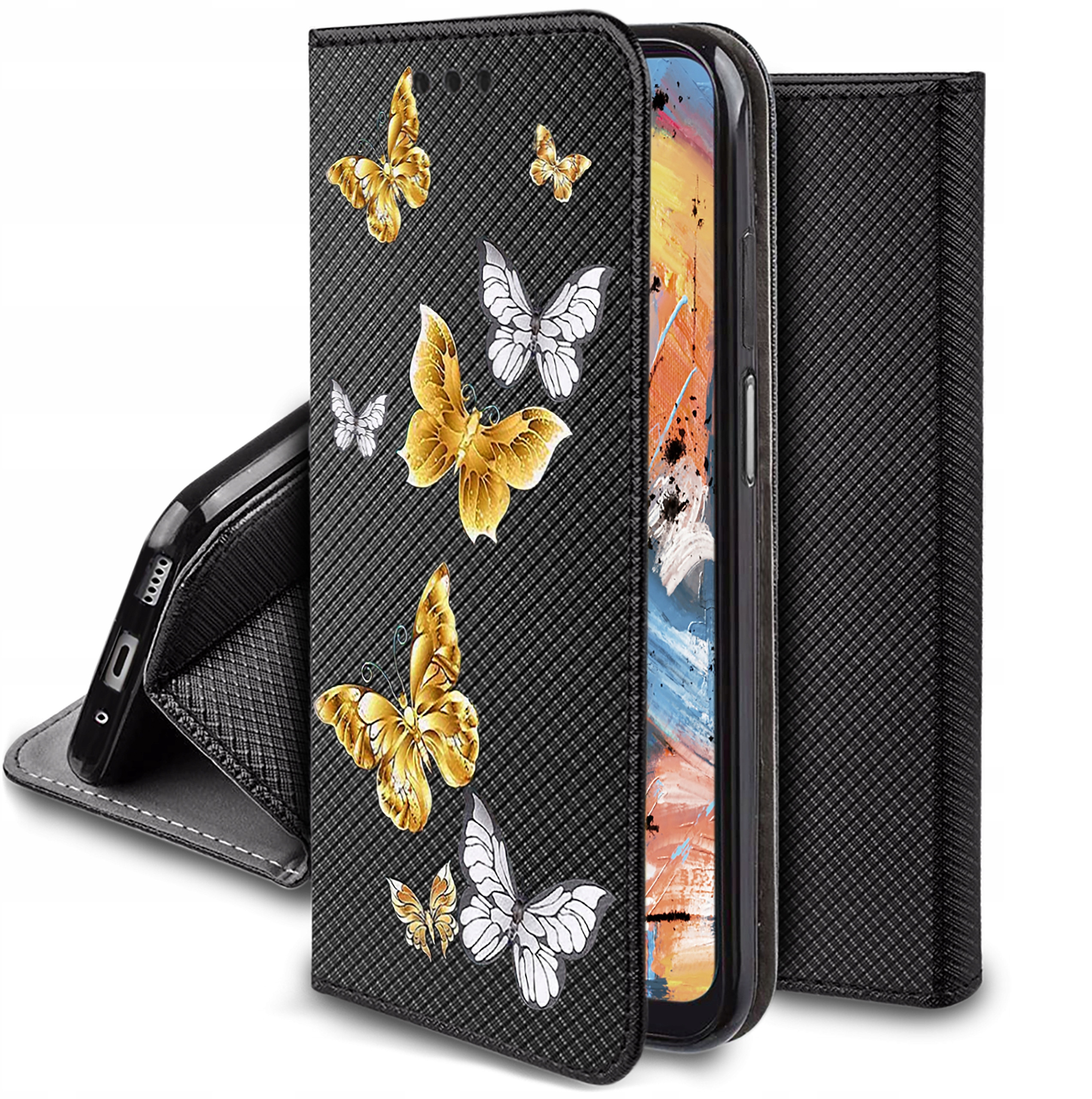 Etui do Xiaomi Redmi Note 13 | 13 4G MAGNET WZORY CASE PORTFEL + SZKŁO 9H – Styl i ochrona w jednym