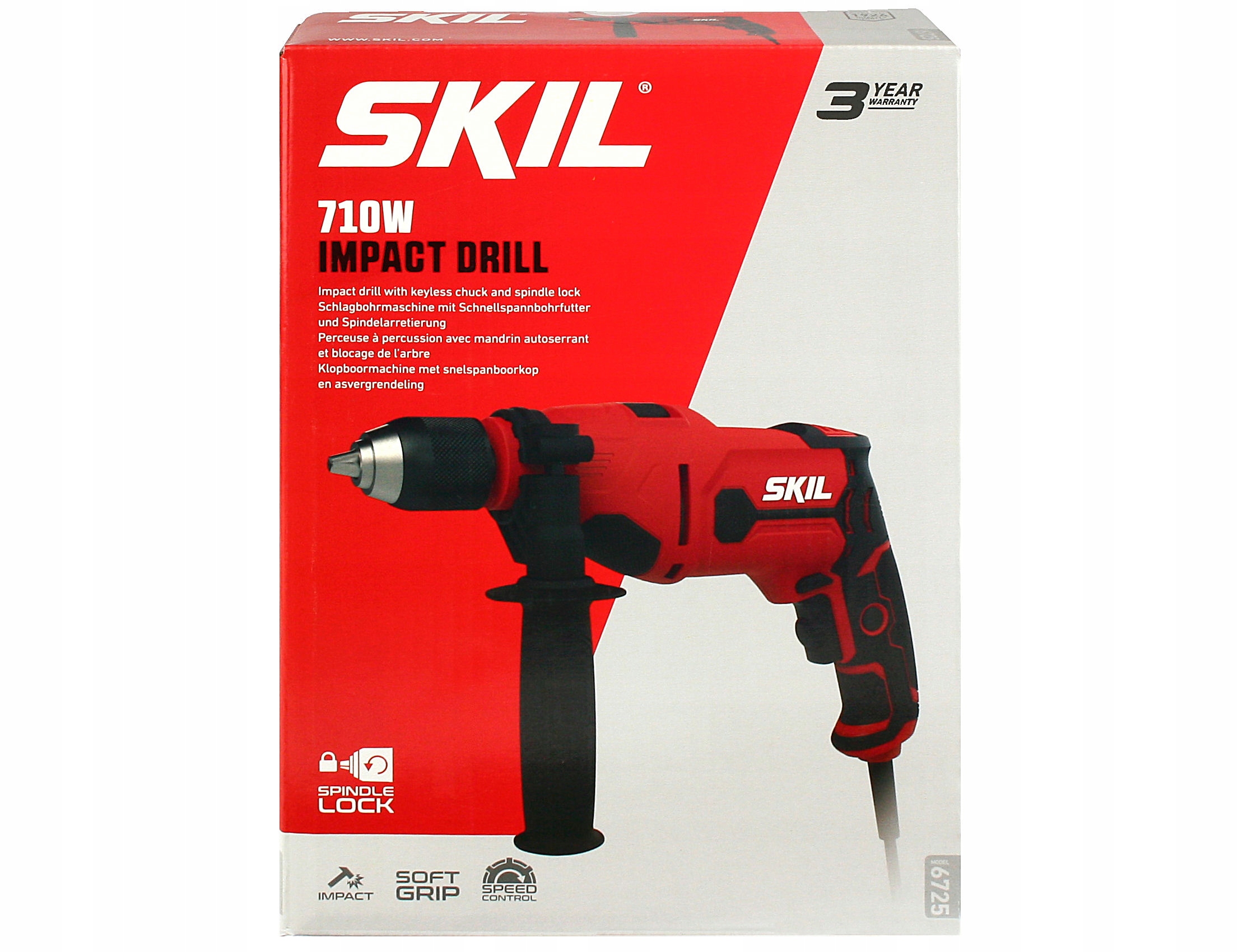 Ergonomiczna konstrukcja z miękkim uchwytem dla komfortu pracy