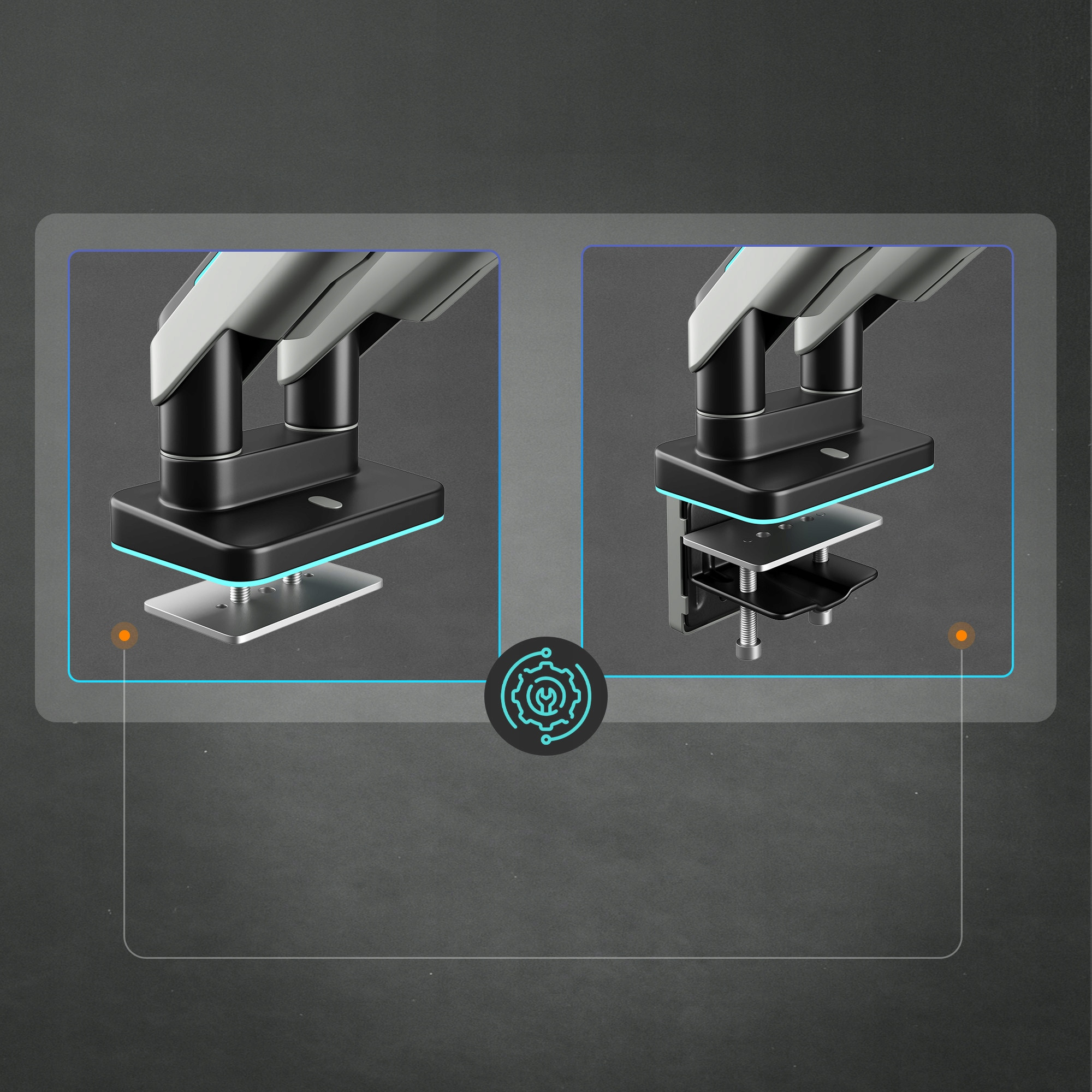 Podwójny uchwyt na monitory 49 cali X-Arm Dual – Ergonomia i styl w jednym