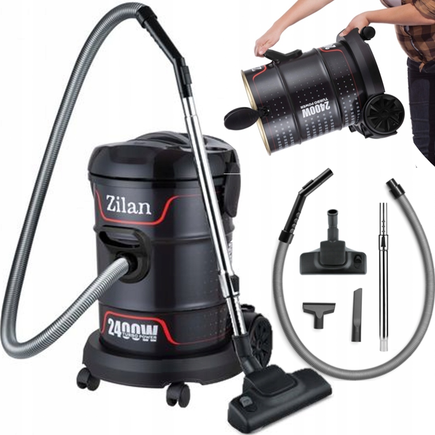 UNIWERSALNY MOCNY ODKURZACZ PRZEMYSŁOWY BEZWORKOWY NADMUCH 21L 2400W – Idealne rozwiązanie do sprzątania