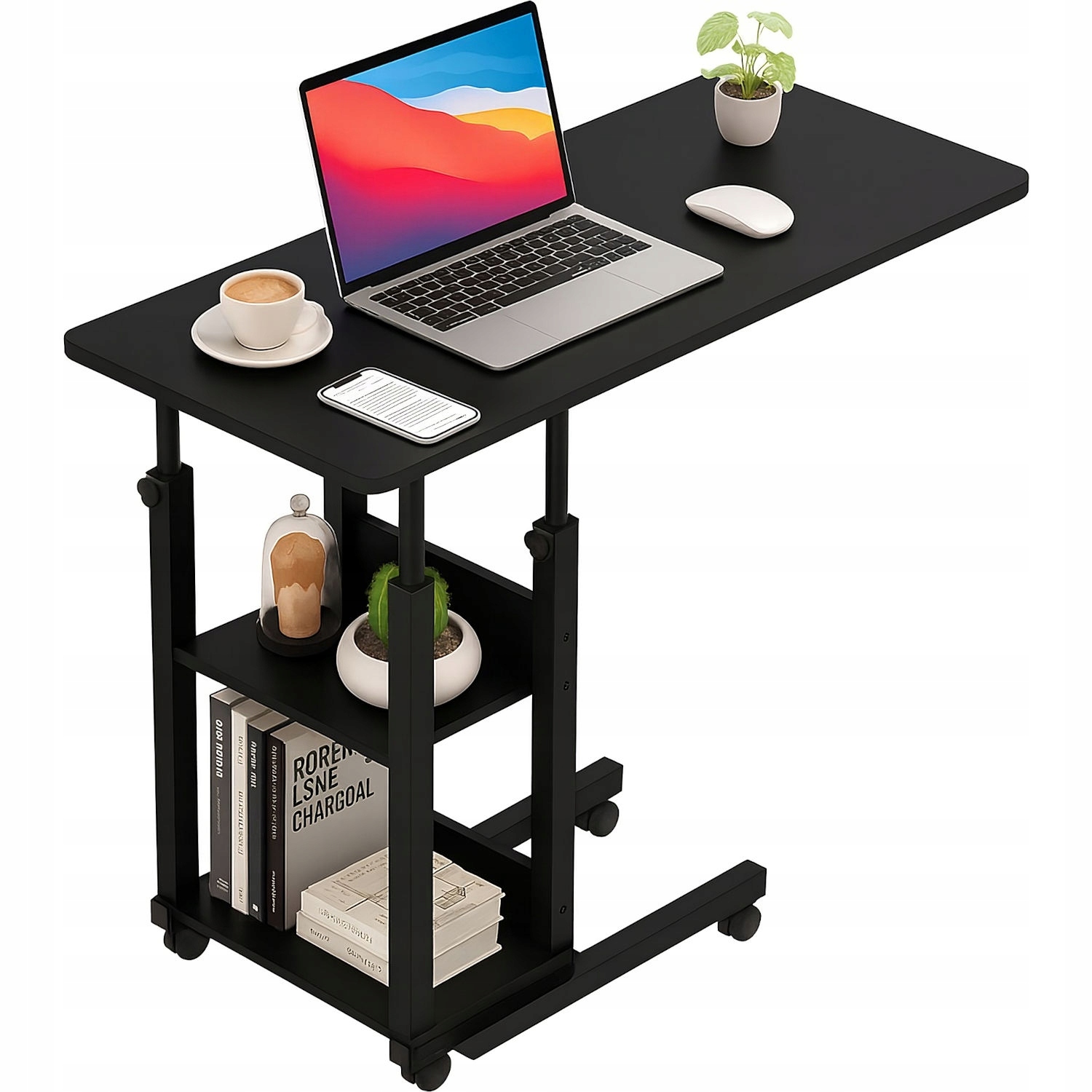 MOZOS BLD-BK – Mobilny wózek stolik na kółkach do projektora i laptopa