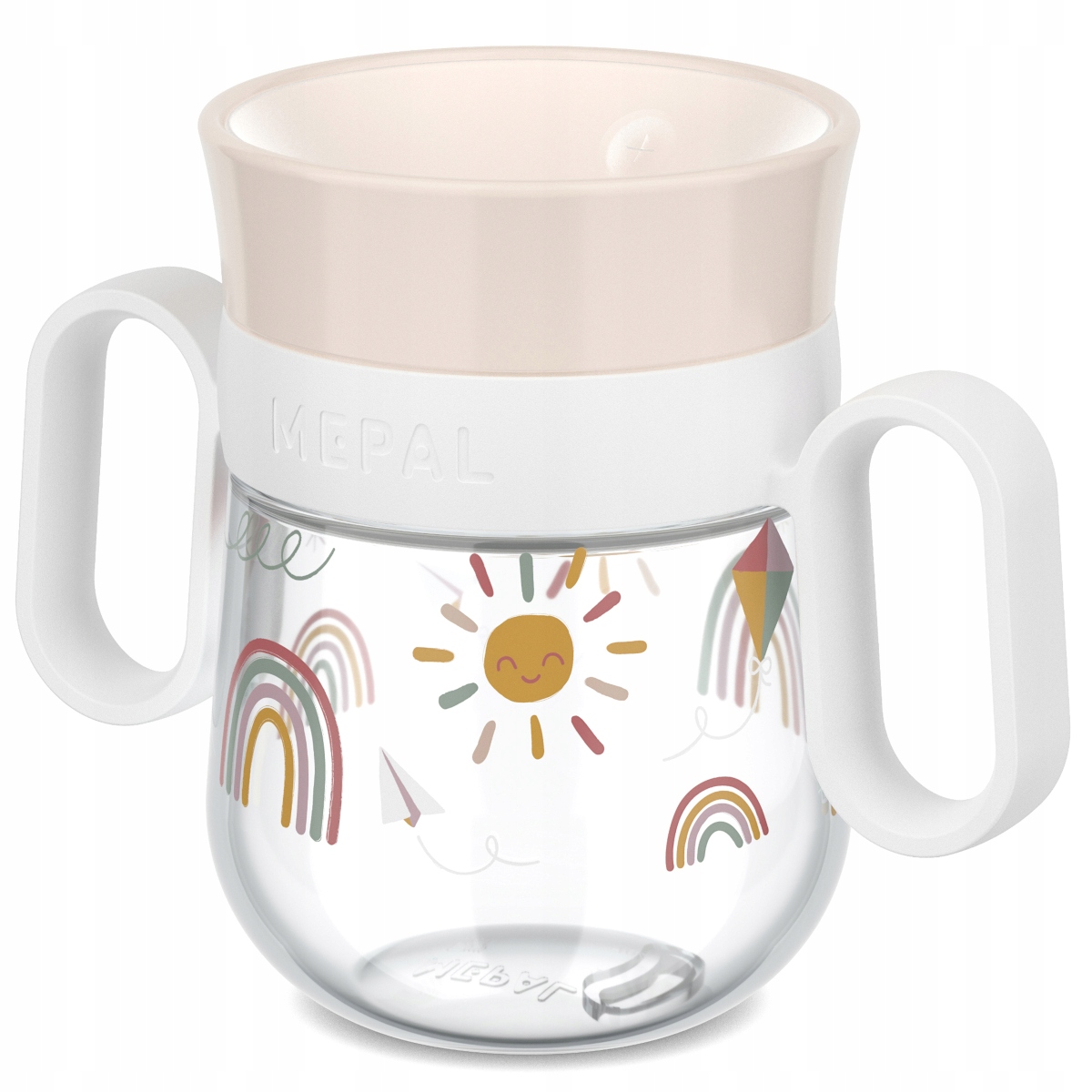 Kubek dziecięcy treningowy do nauki picia Mio 200 ml Sunshine & Rainbow – Idealny dla małych odkrywców