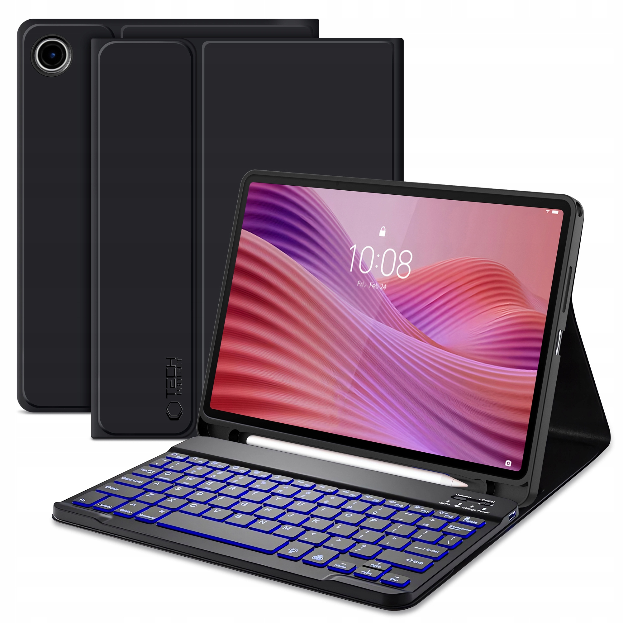 TECH-PROTECT SC PEN + KEYBOARD LENOVO TAB 10.1 TB-311 BLACK – Funkcjonalne etui i klawiatura w jednym