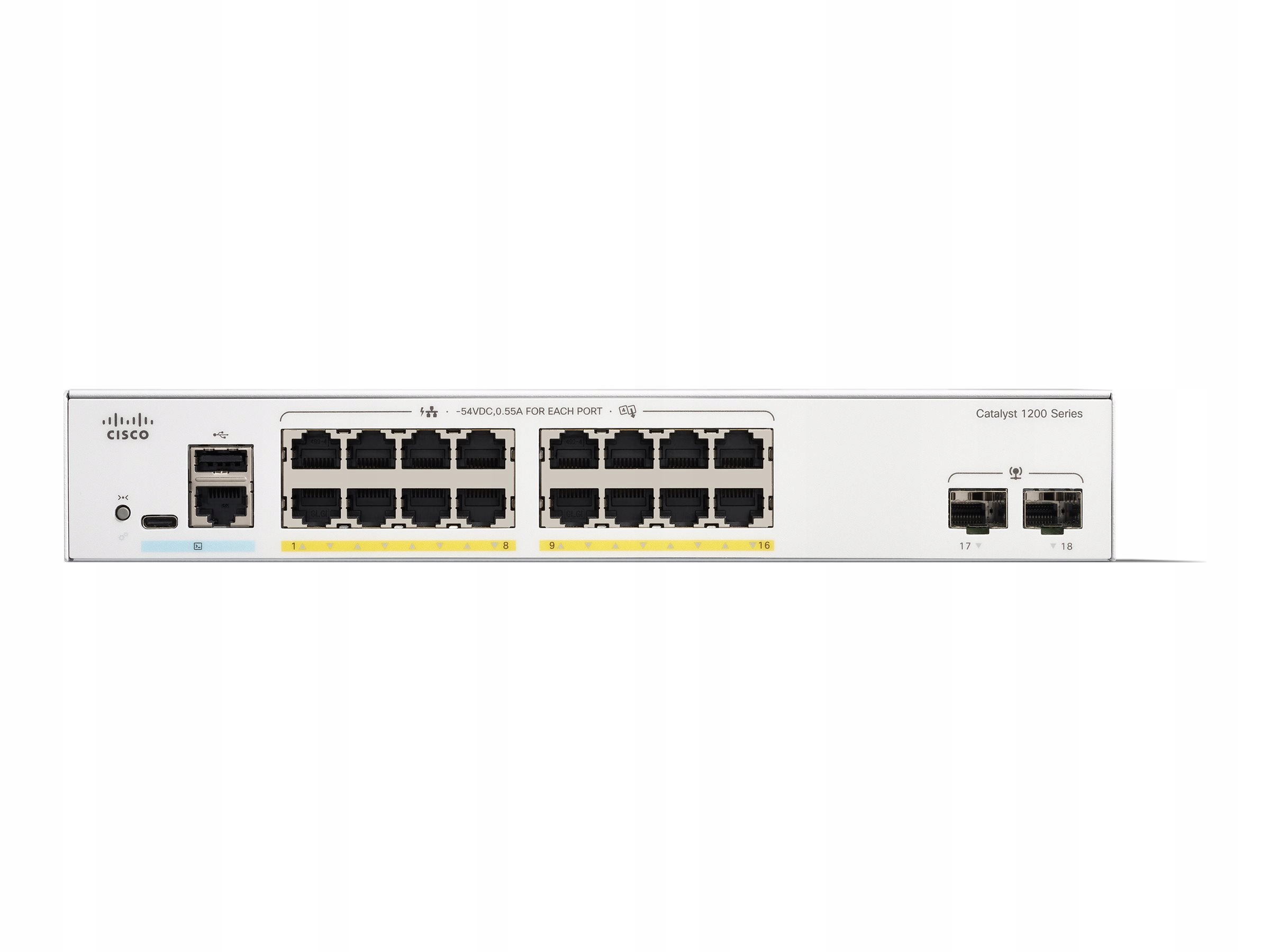 Gigabit Ethernet z 16 portami RJ-45