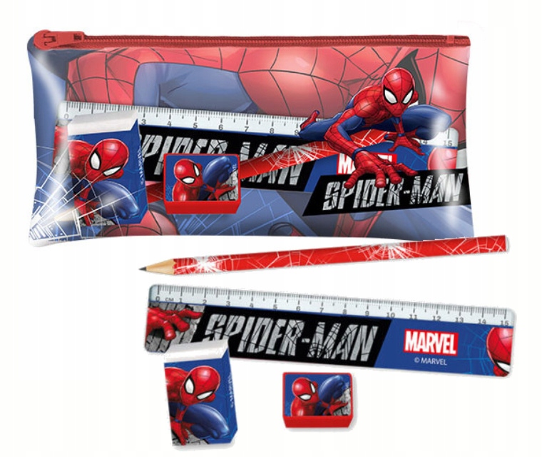 Kids Euroswan Piórnik z akcesoriami 5el. Spiderman – Idealny zestaw dla małego ucznia