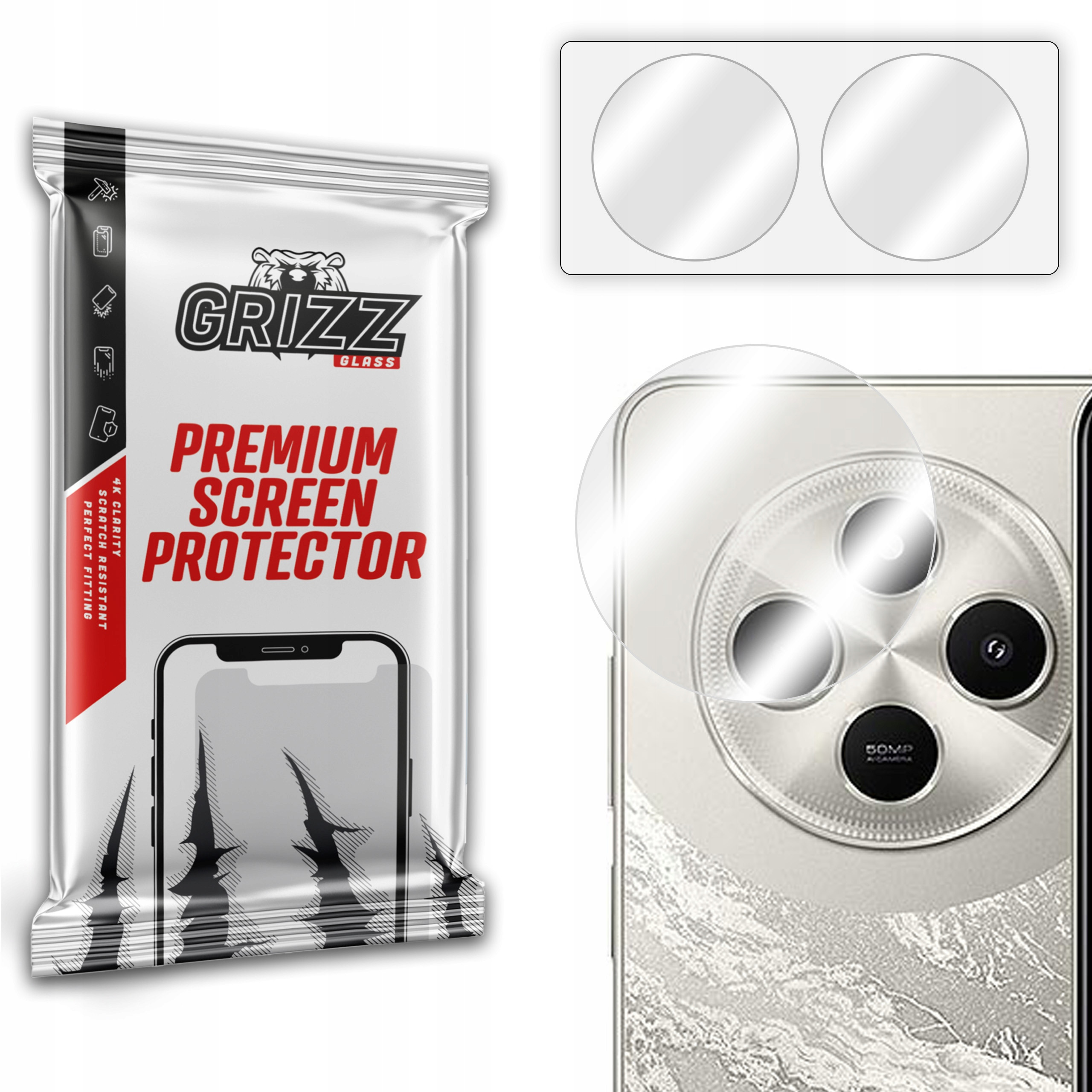 Szkło na aparat GrizzGlass HybridGlass Camera do Xiaomi POCO C75 5G – Doskonała ochrona obiektywu
