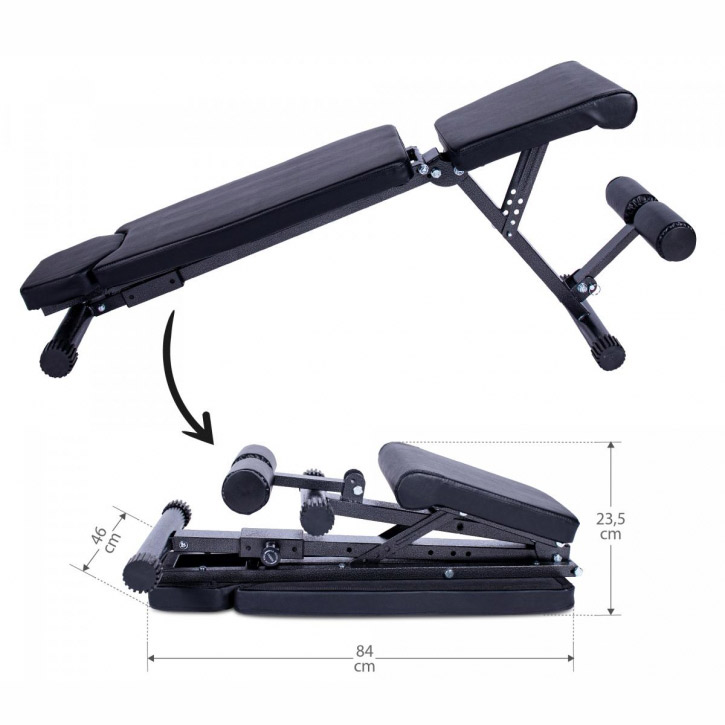 Kompaktowe wymiary – Złóż ławkę po treningu