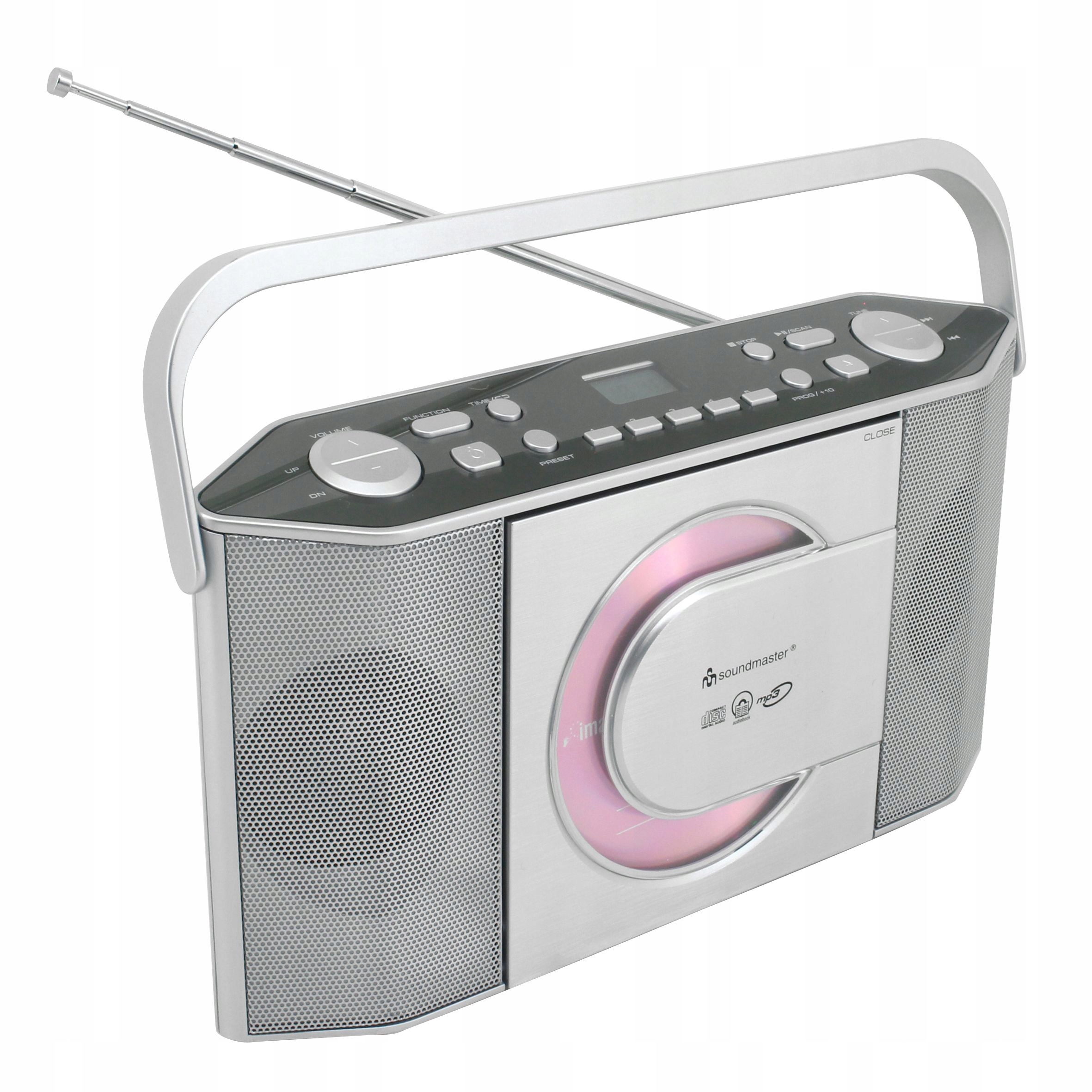 BOOMBOX SOUNDMASTER RCD1755SI – Elegancki radioodtwarzacz CD w srebrnym kolorze