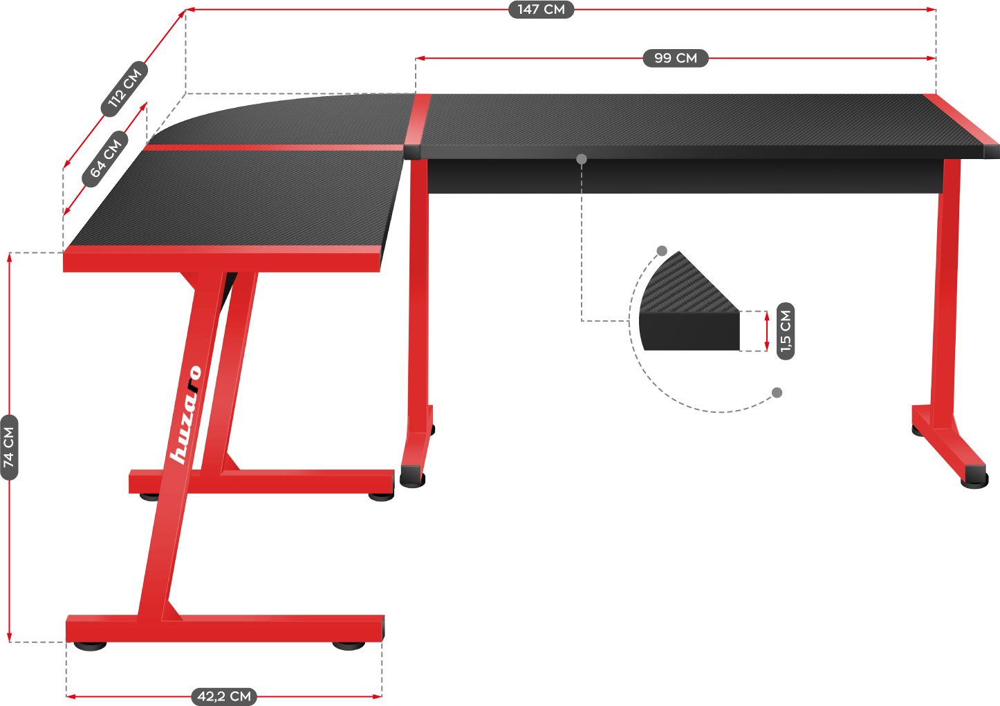 Wymiary Huzaro Hero 6.0
