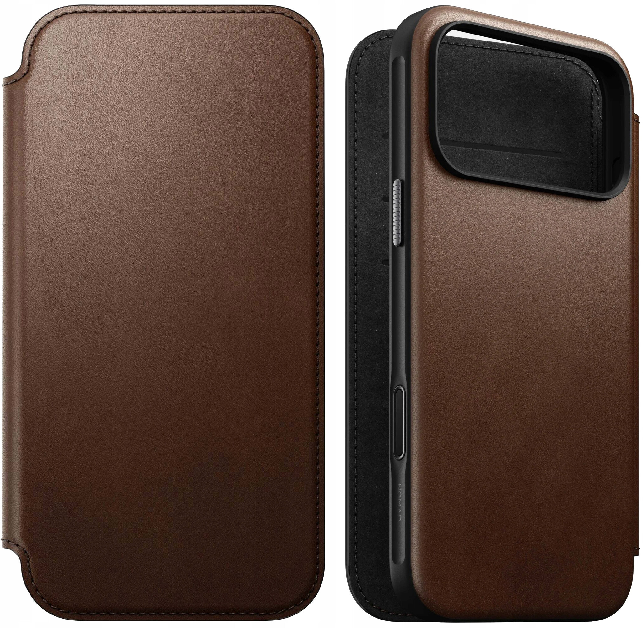 Nomad Modern Leather Folio – Eleganckie etui z klapką do iPhone 17 Pro
