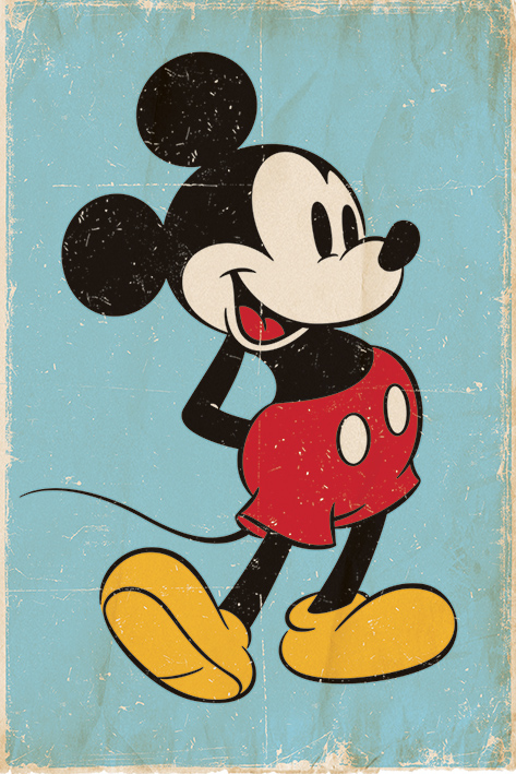 Plakat Disney Myszka Miki Mickey Retro 61x91,5 cm – Idealna dekoracja do Twojego wnętrza