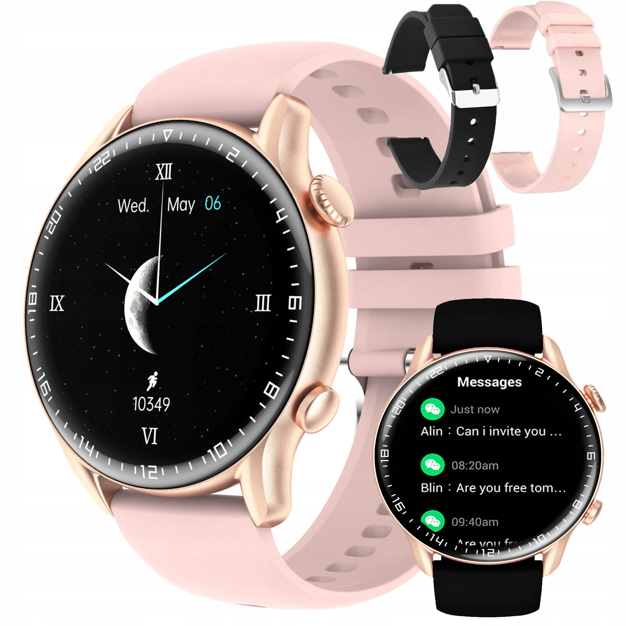 Smartwatch Zegarek Damski Rozmowy Ciśnienie AMOLED – Nowoczesny styl i funkcjonalność