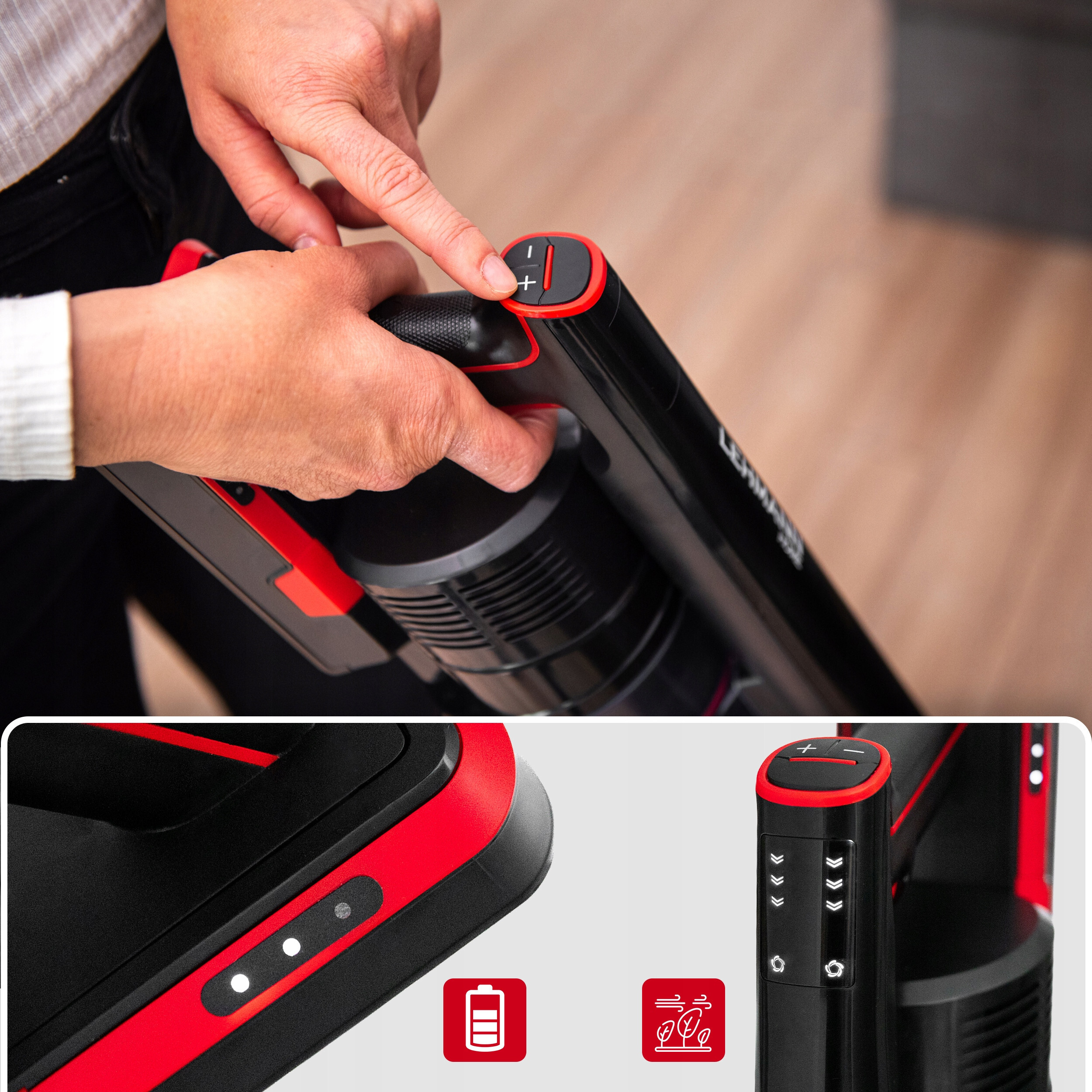 ODKURZACZ PIONOWY BEZPRZEWODOWY RĘCZNY LEHMANN BEZWORKOWY AKUMULATOROWY LED Kod producenta ODKURZACZ PIONOWY BEZPRZEWODOWY RĘCZNY MOCNY