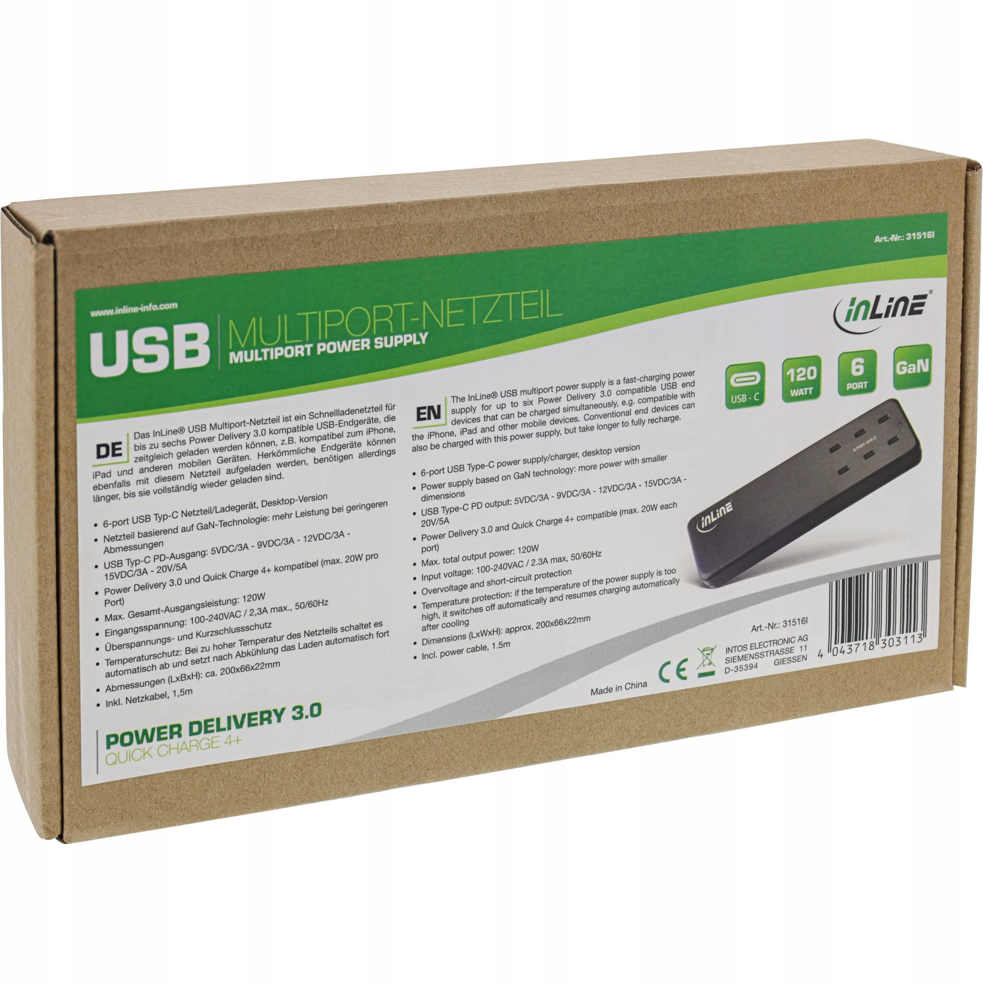 Ładowarka InLine® Multiport – Szybkie ładowanie dla wielu urządzeń