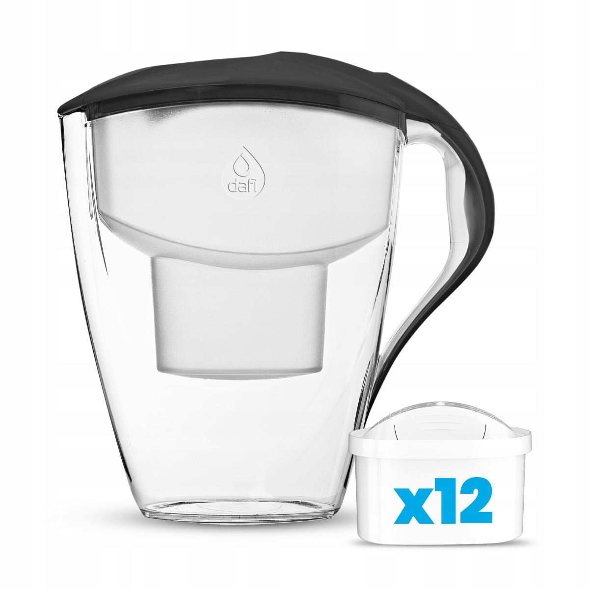 Dzbanek Dafi ASTRA grafitowy 3l 12 wkładów Unimax – Idealne rozwiązanie do filtracji wody