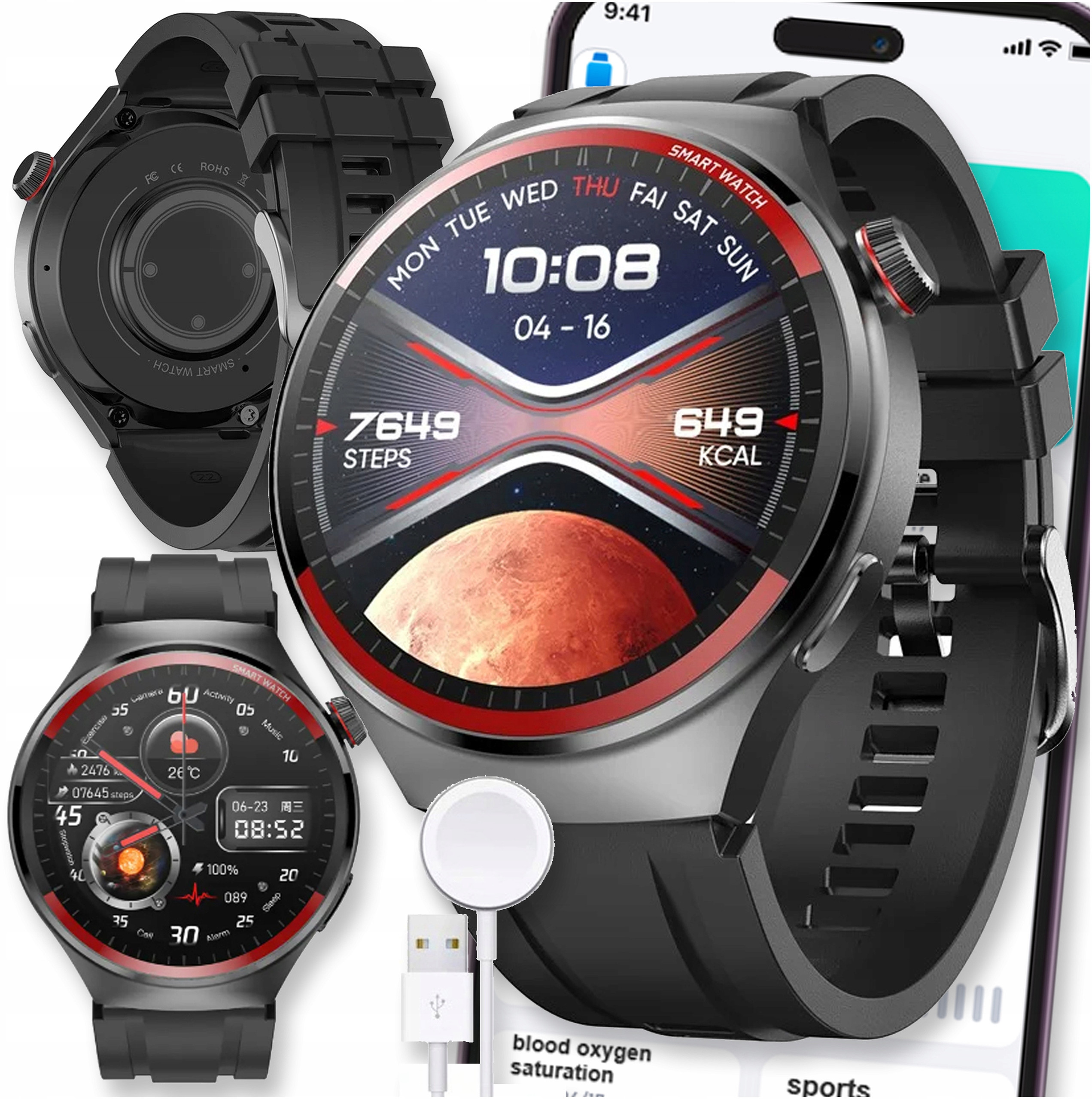 SMARTWATCH ZEGAREK WATCH ROZMOWY MENU POLSKIE PULS MĘSKI OKRĄGŁY PL – Nowoczesność w Twoim nadgarstku