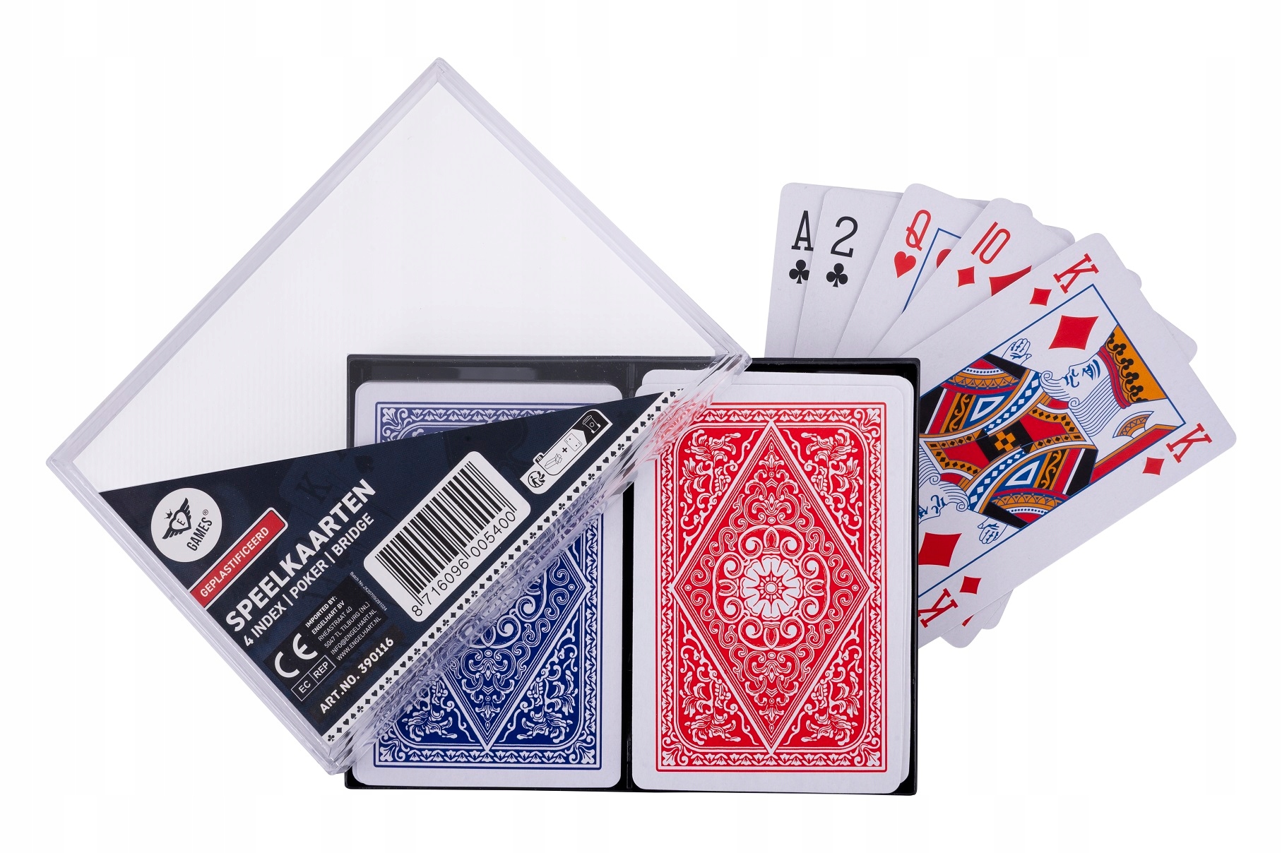 Karty 2 talie w etui LONGFIELD – Idealne do gier karcianych