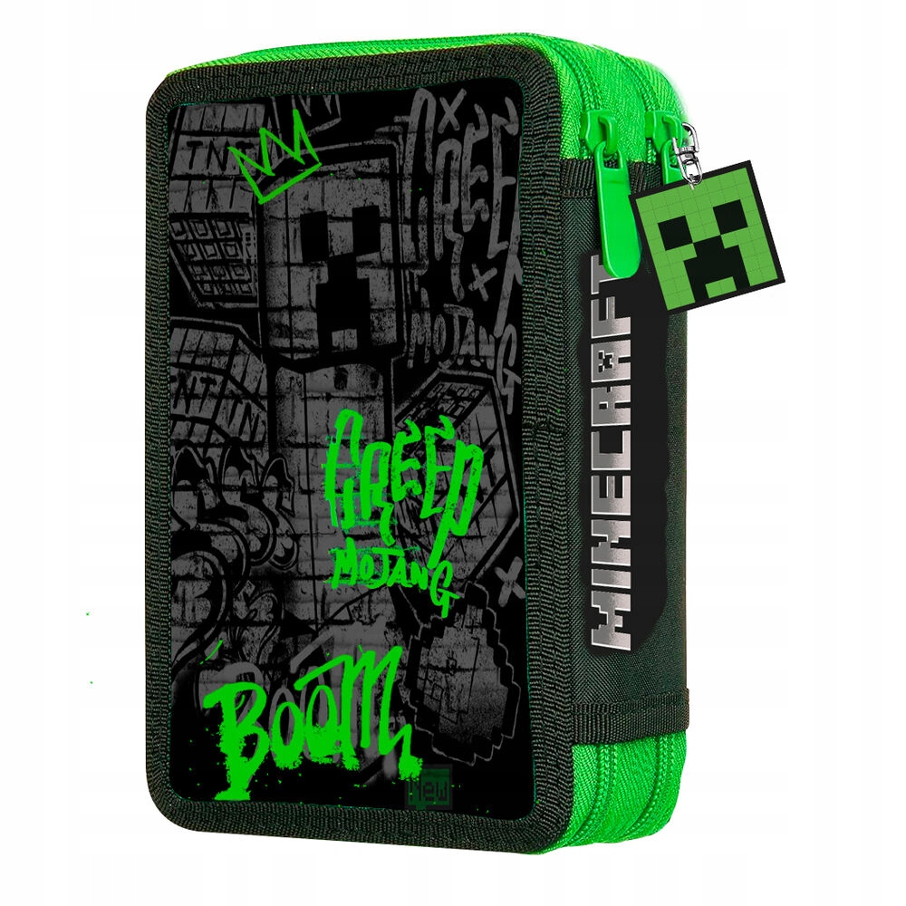 Modny design z motywem Minecraft – Creeper i TNT